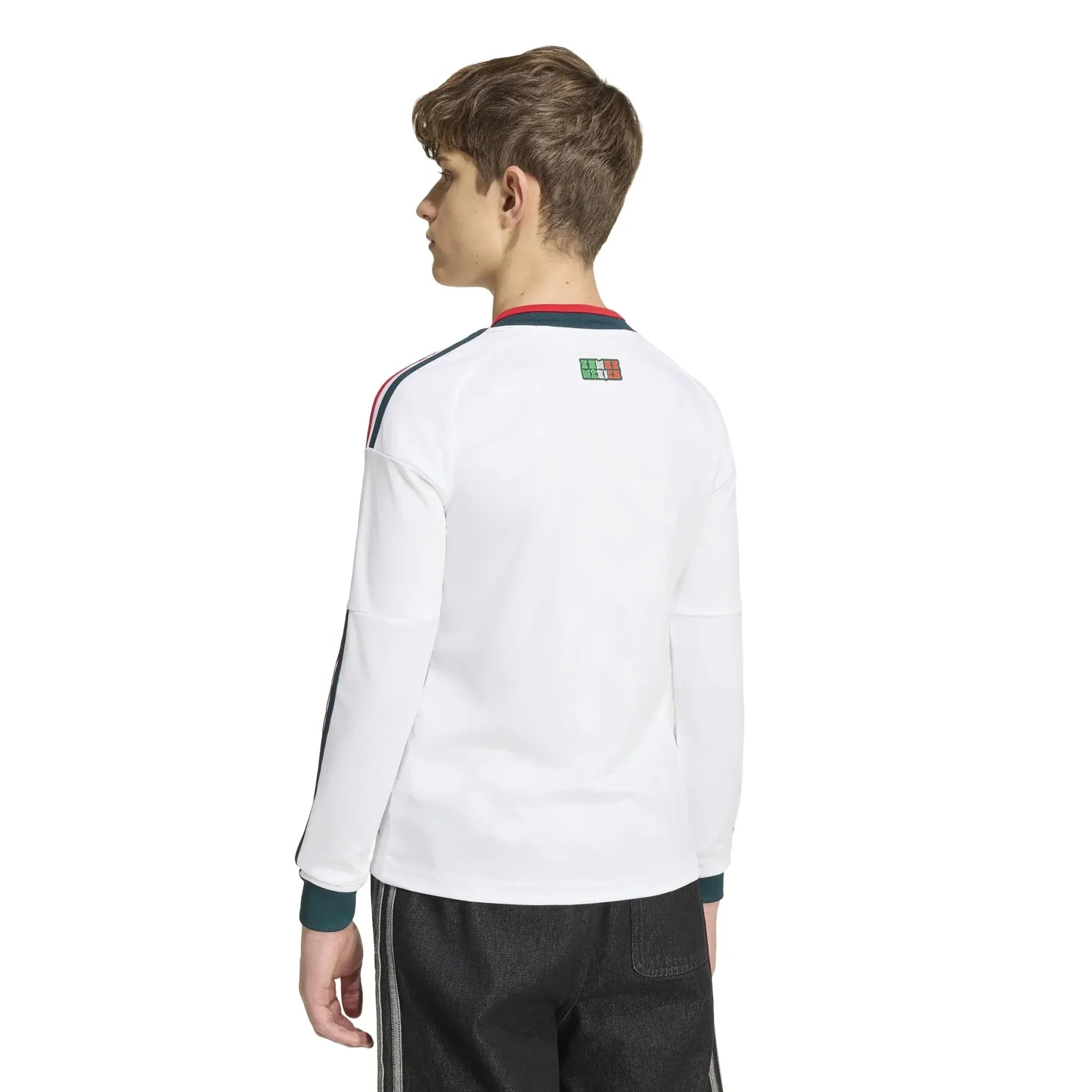 adidas 2026 Mexico Youth Stadium Away Long-Sleeve Soccer Jersey 6