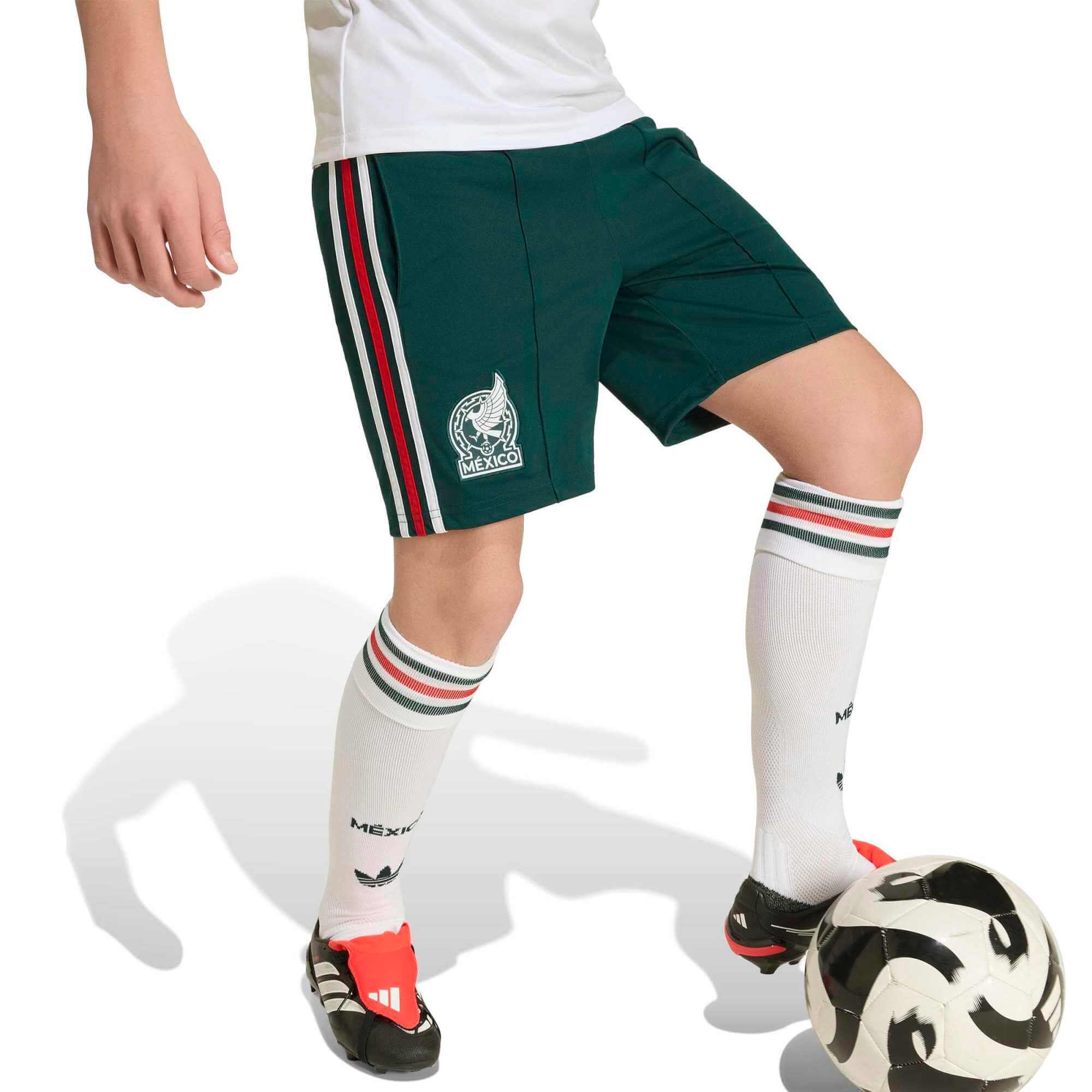 adidas 2026 Mexico Youth Stadium Away Shorts 4
