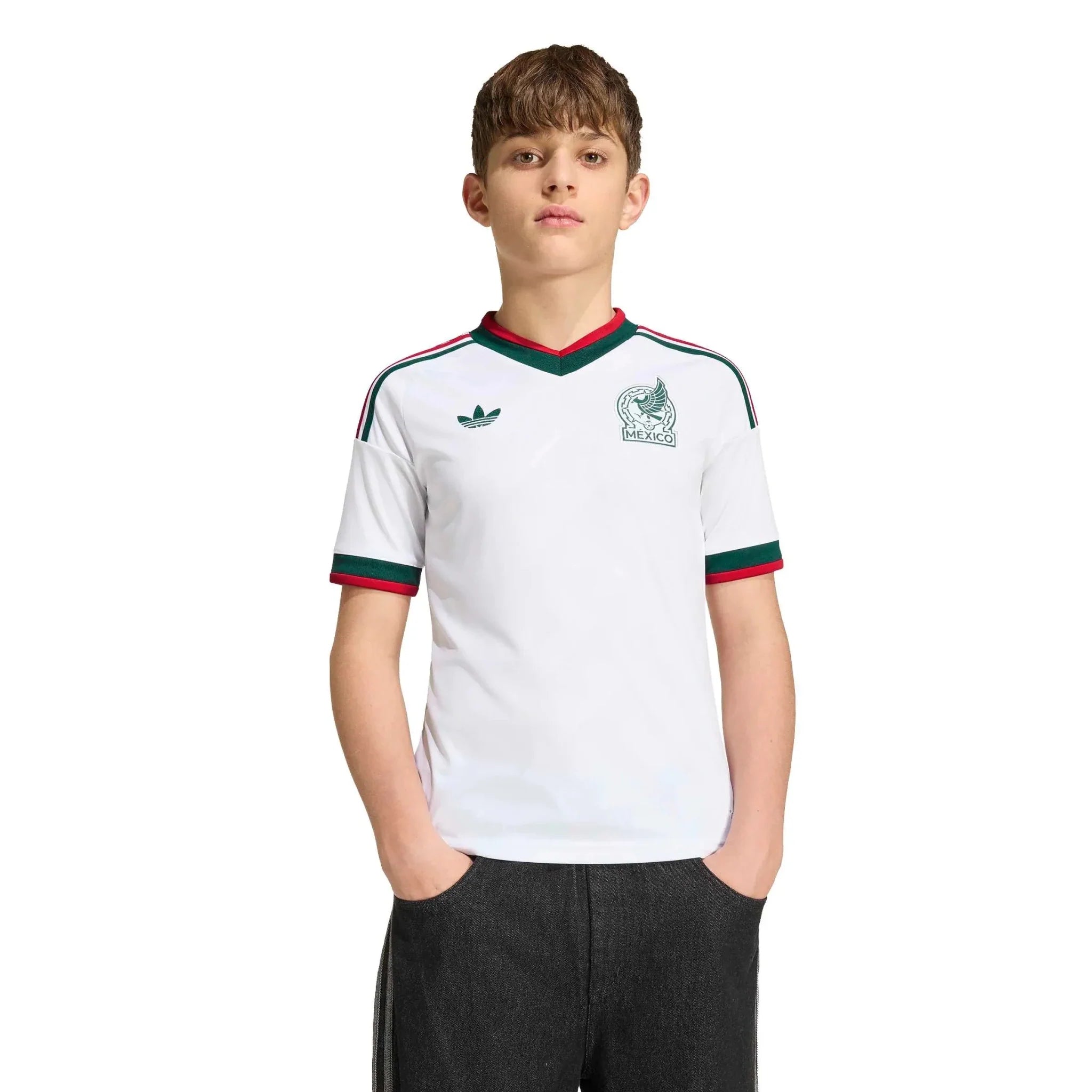 adidas 2026 Mexico Youth Stadium Away Soccer Jersey 5