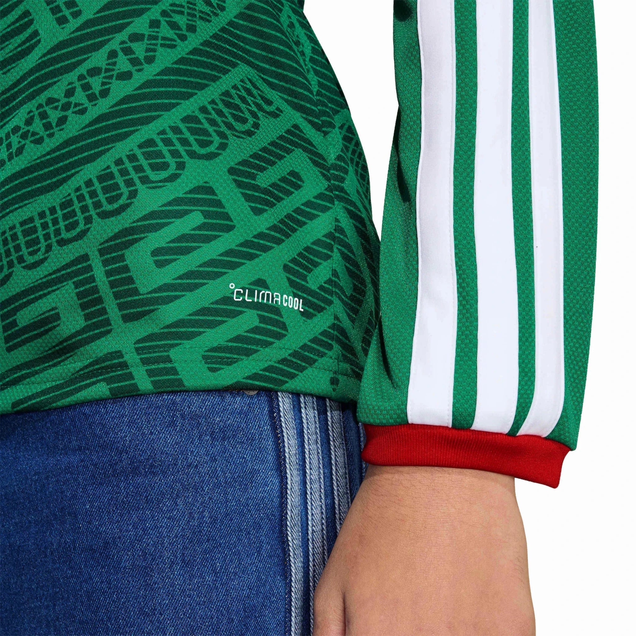 adidas 2026 Mexico Youth Stadium Home Long-Sleeve Soccer Jersey 6