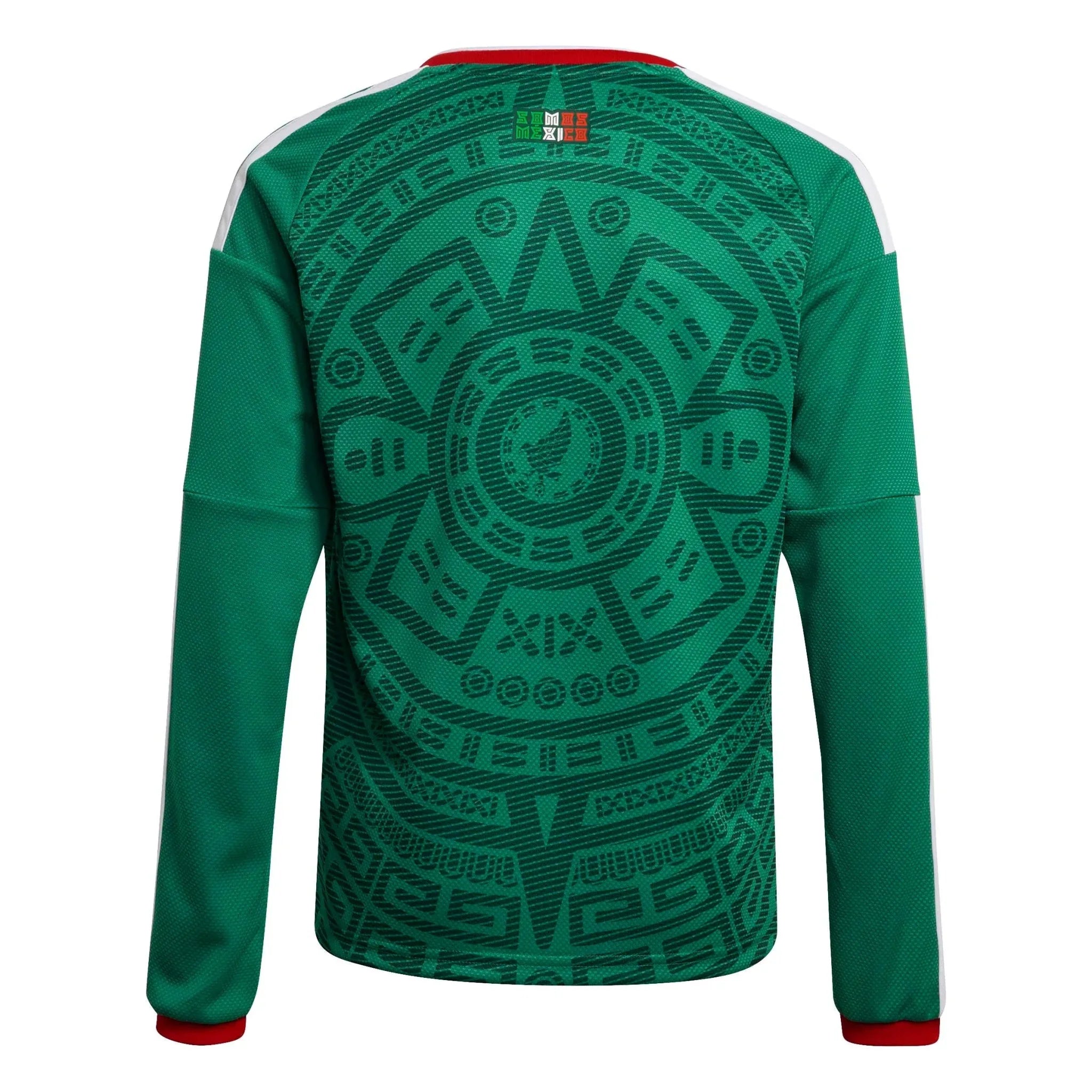 adidas 2026 Mexico Youth Stadium Home Long-Sleeve Soccer Jersey 2