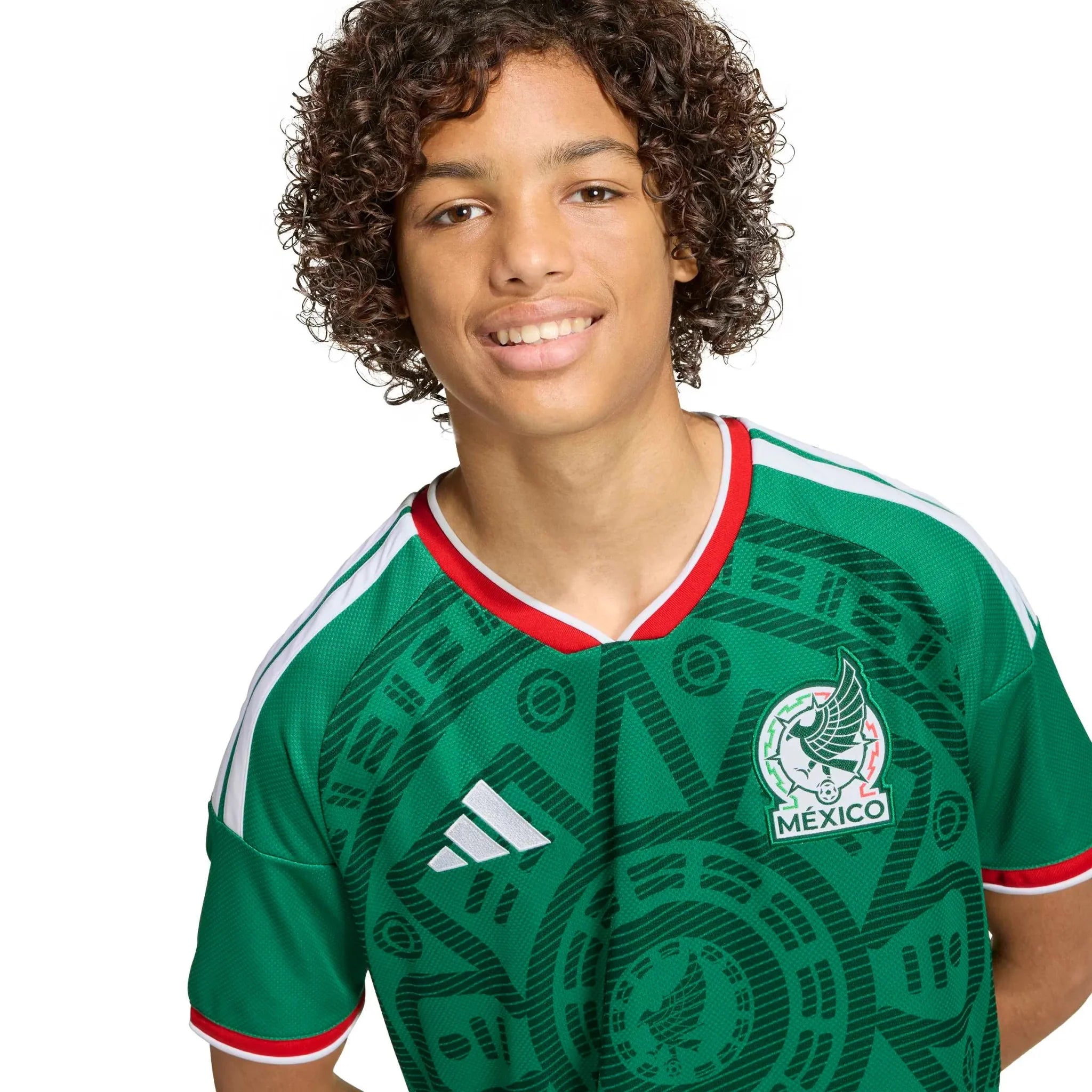 adidas 2026 Mexico Youth Stadium Home Soccer Jersey 5