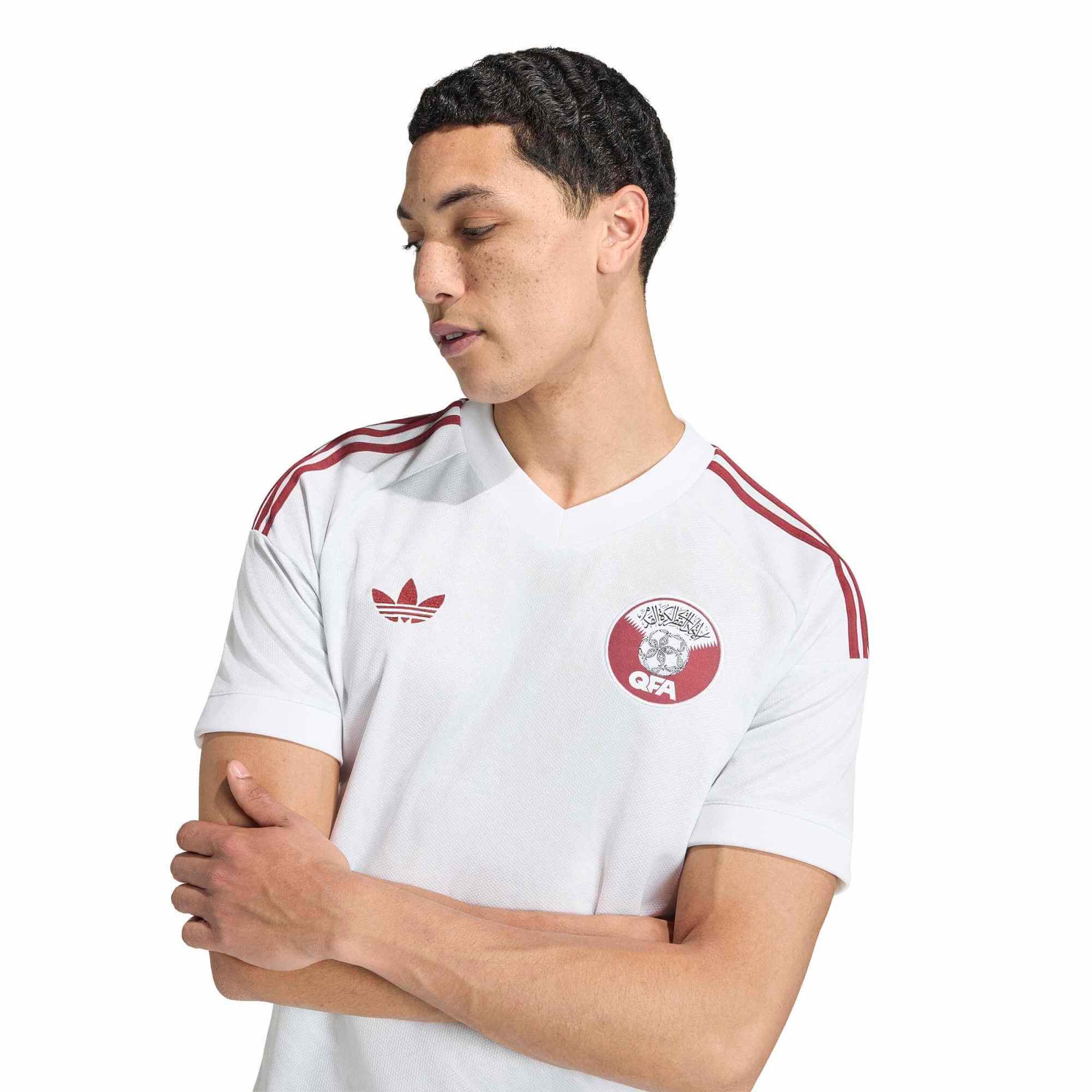 adidas 2026 Qatar Men's Stadium Away Soccer Jersey 5