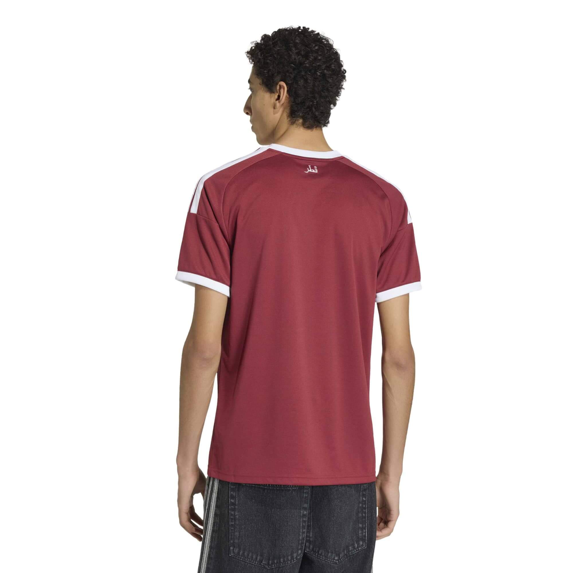 adidas 2026 Qatar Men's Stadium Home Soccer Jersey 4