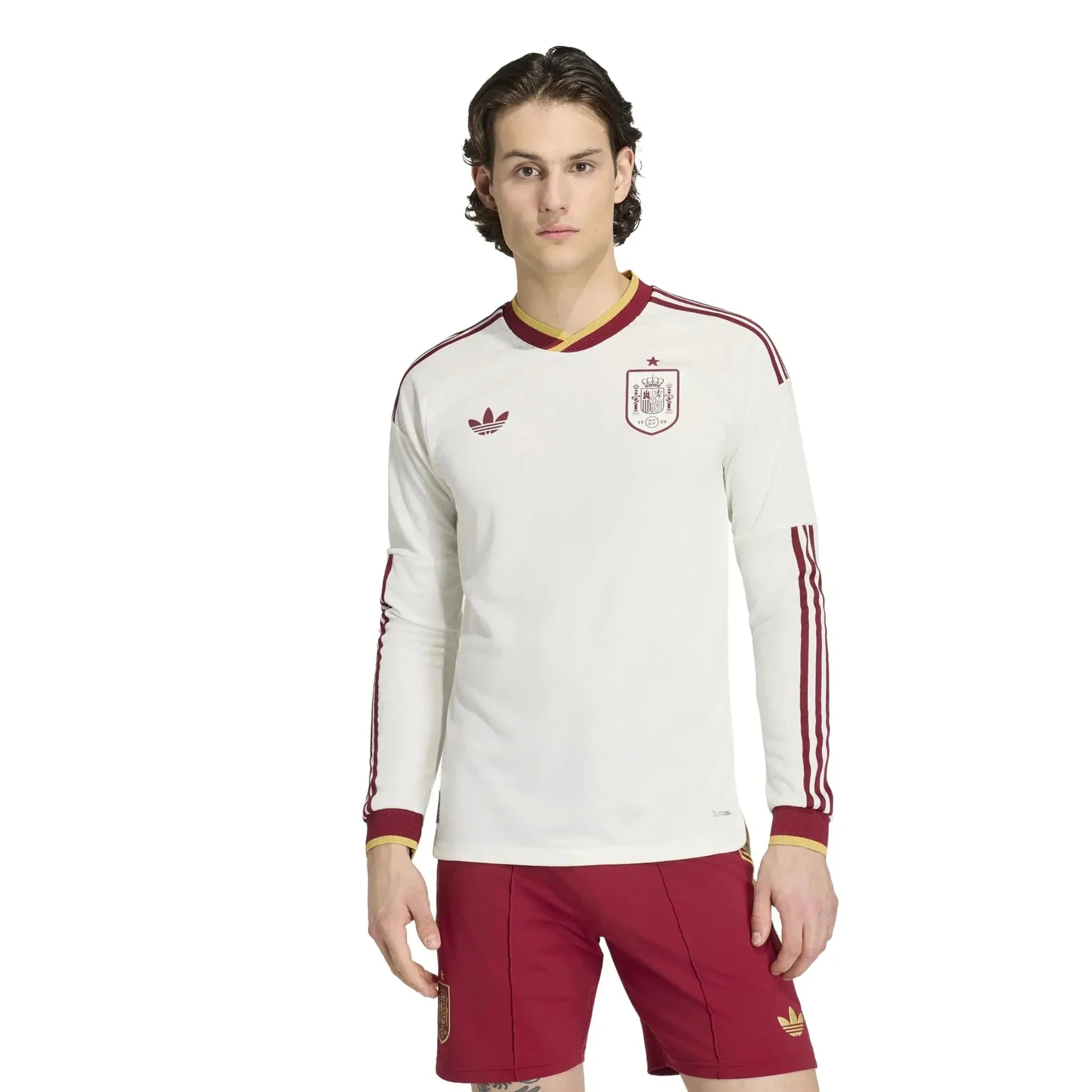 adidas 2026 Spain Men's Authentic Away Long-Sleeve Soccer Jersey 3