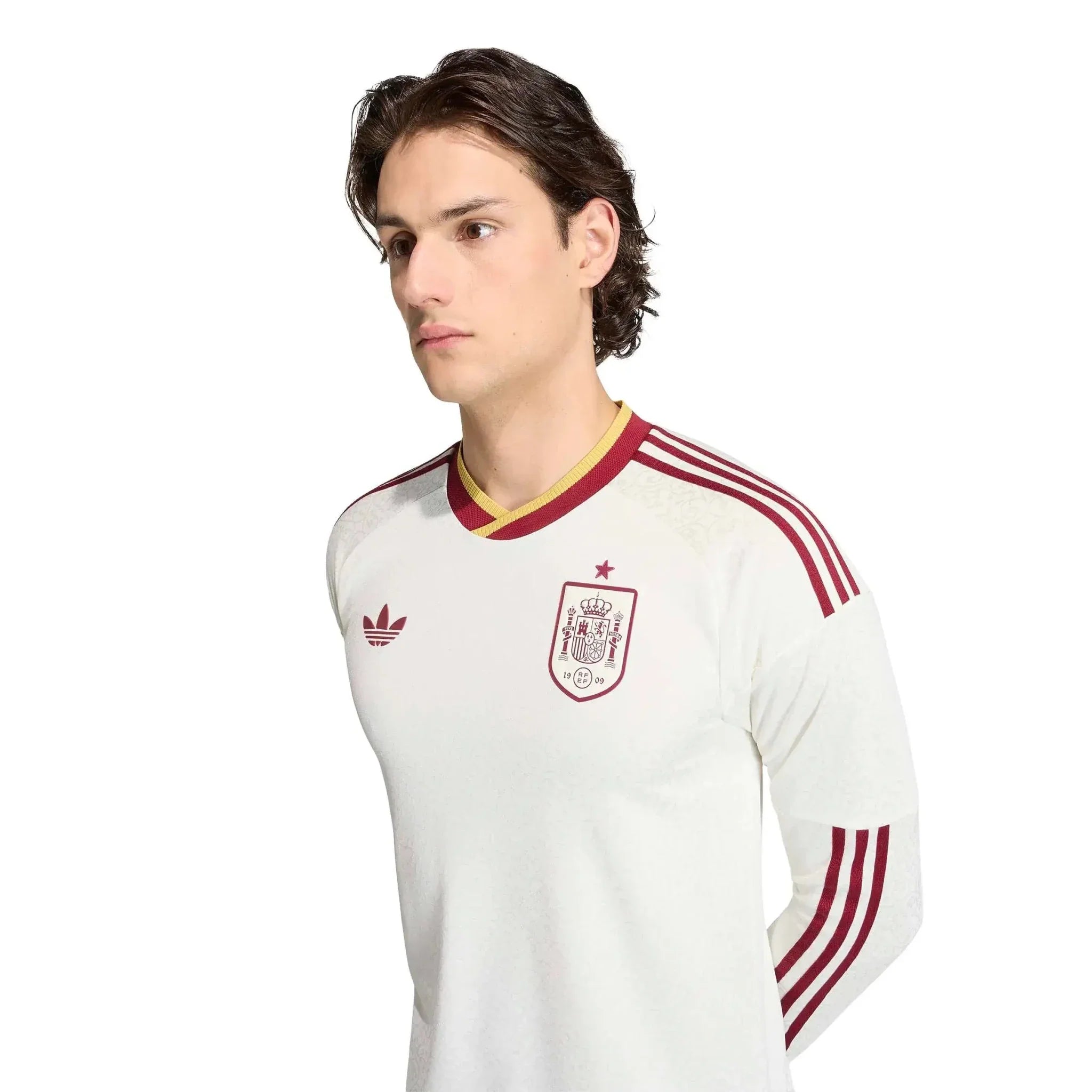 adidas 2026 Spain Men's Authentic Away Long-Sleeve Soccer Jersey 5