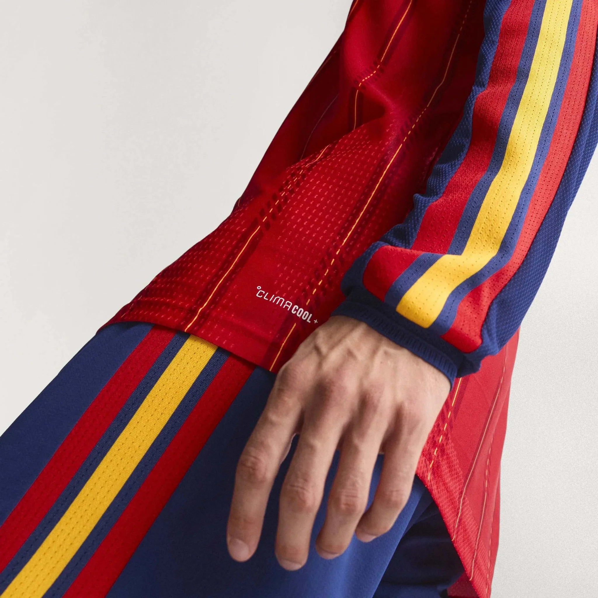 adidas 2026 Spain Men's Authentic Home Long-Sleeve Soccer Jersey 10