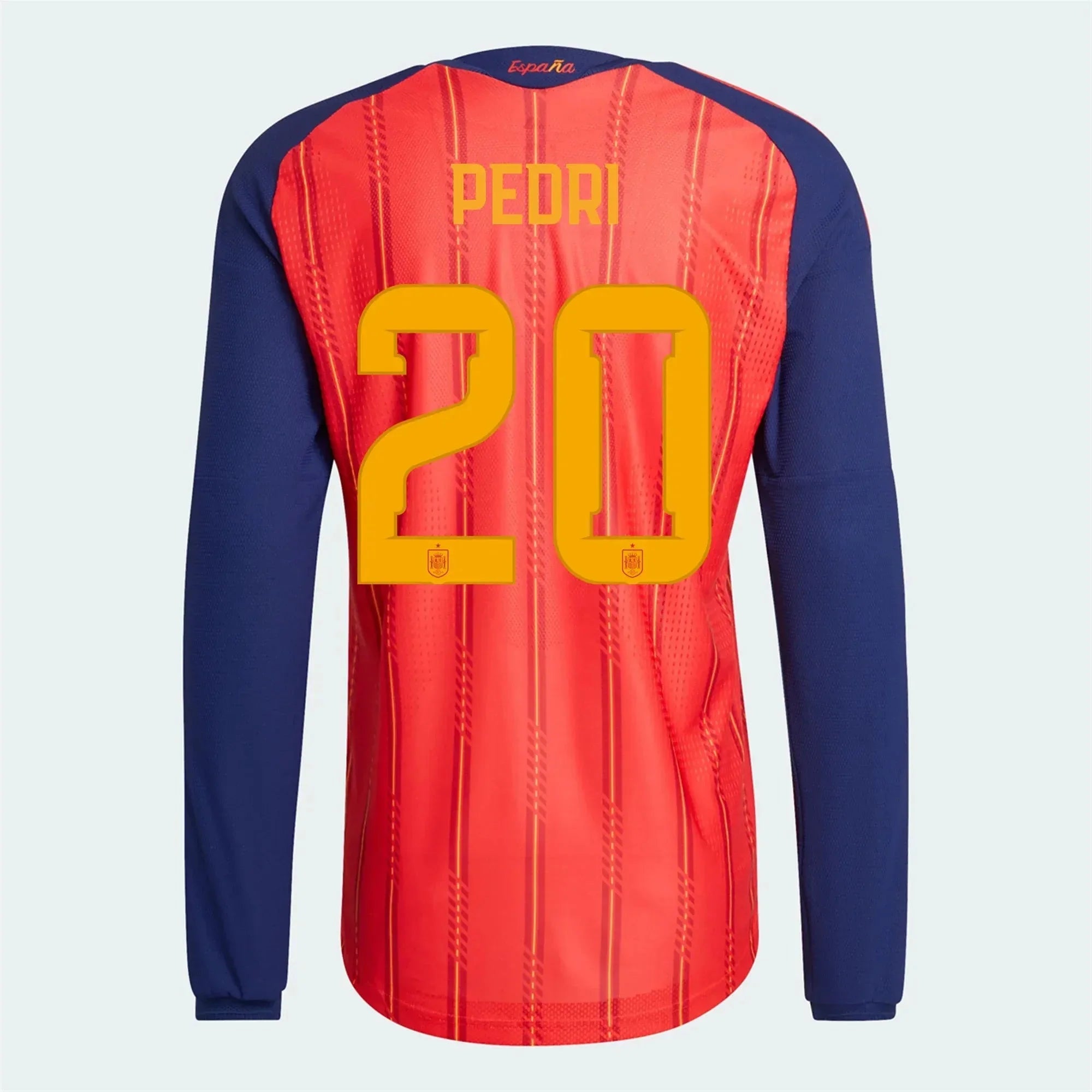 adidas 2026 Spain Men's Authentic Home Long-Sleeve Soccer Jersey 13