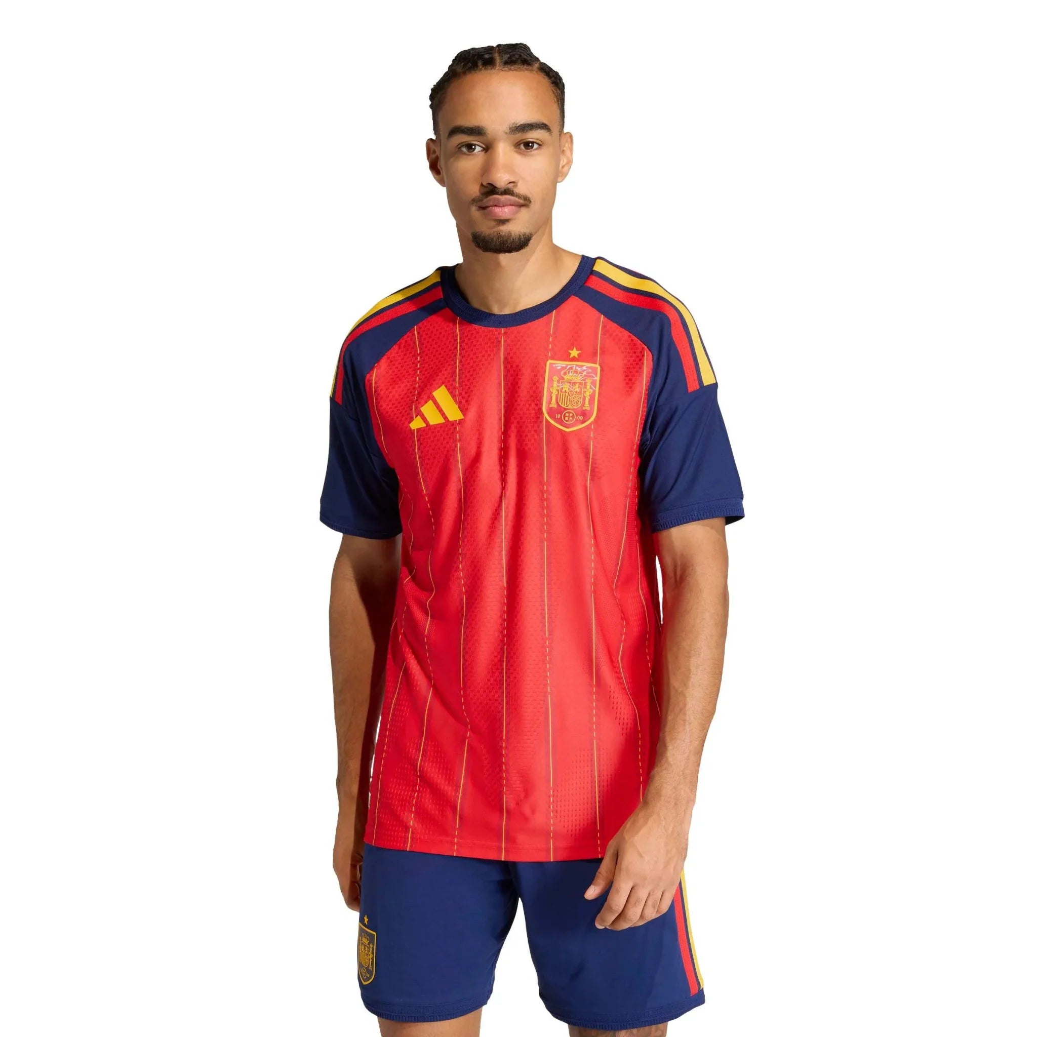 adidas 2026 Spain Men's Authentic Home Soccer Jersey 3