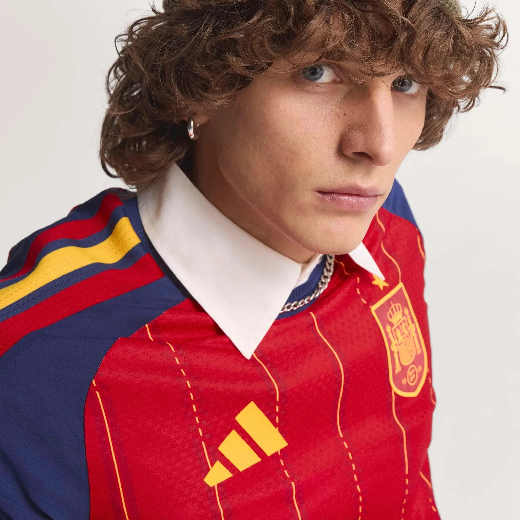 adidas 2026 Spain Men's Authentic Home Soccer Jersey 7