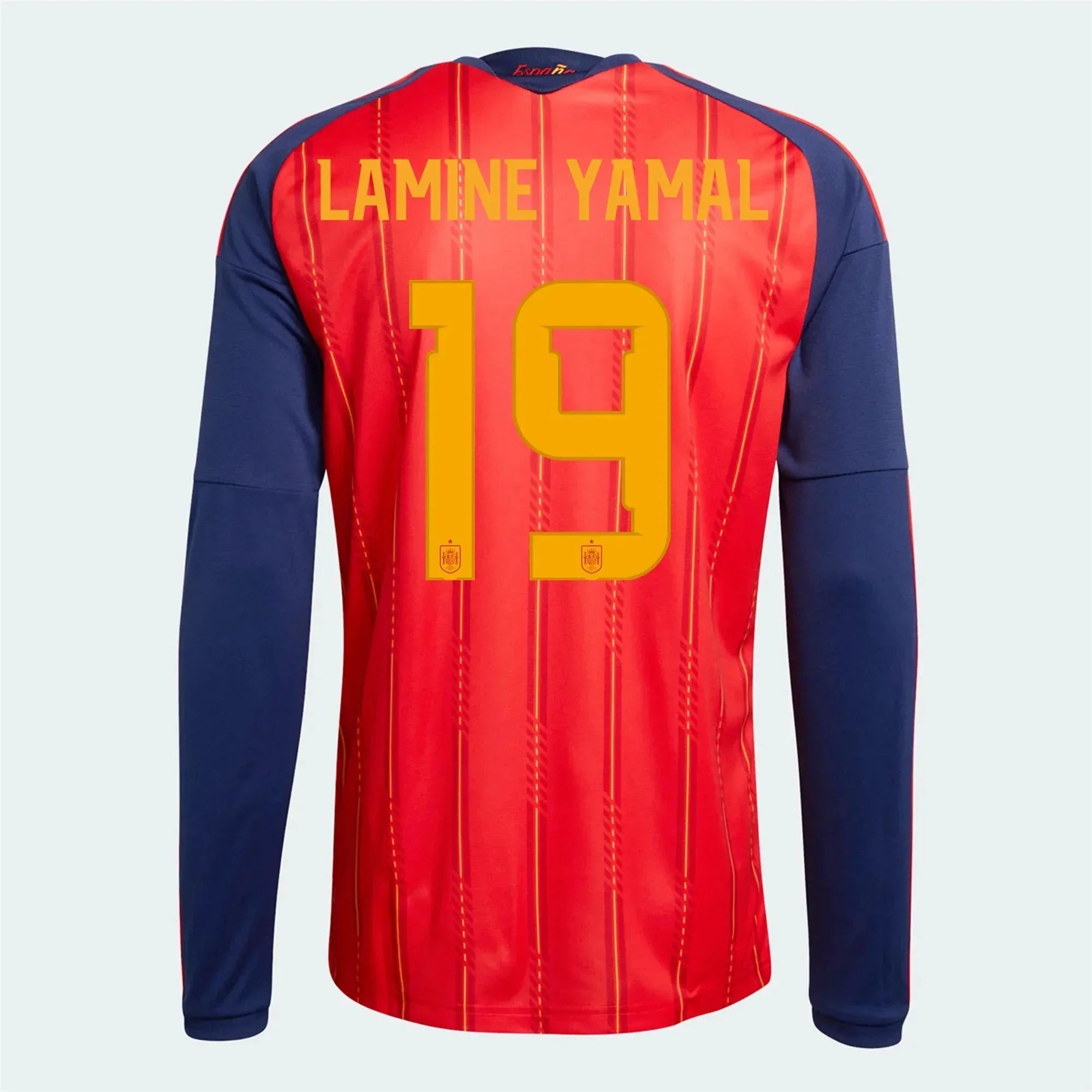adidas 2026 Spain Men's Stadium Home Long-Sleeve Soccer Jersey 8