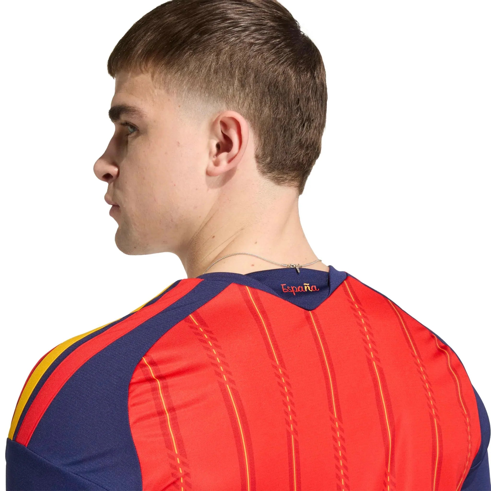 adidas 2026 Spain Men's Stadium Home Long-Sleeve Soccer Jersey 5