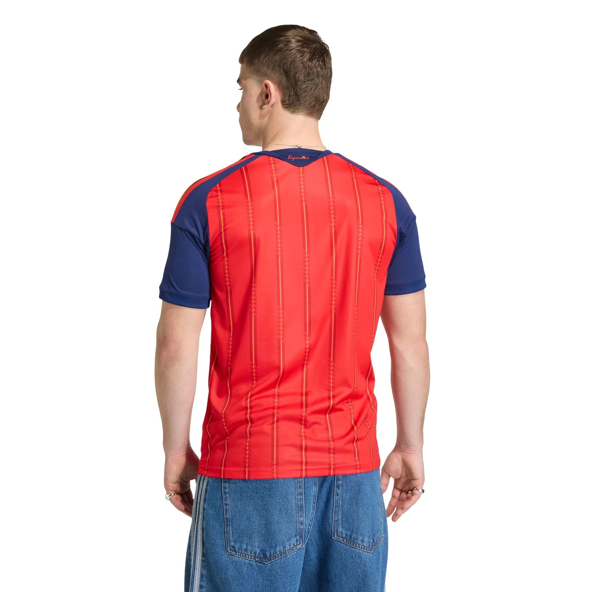 adidas 2026 Spain Men's Stadium Home Soccer Jersey 4
