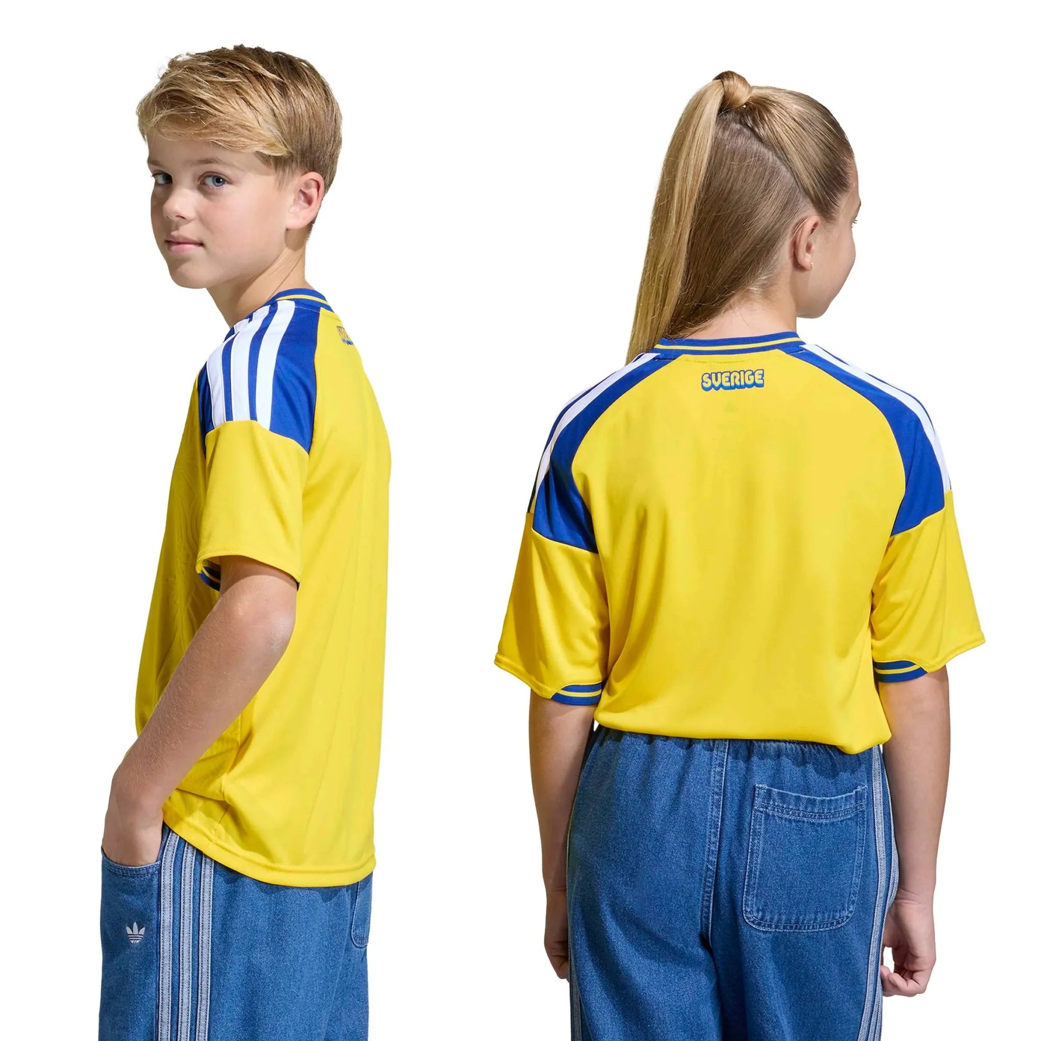 adidas 2026 Sweden Youth Stadium Home Soccer Jersey 8