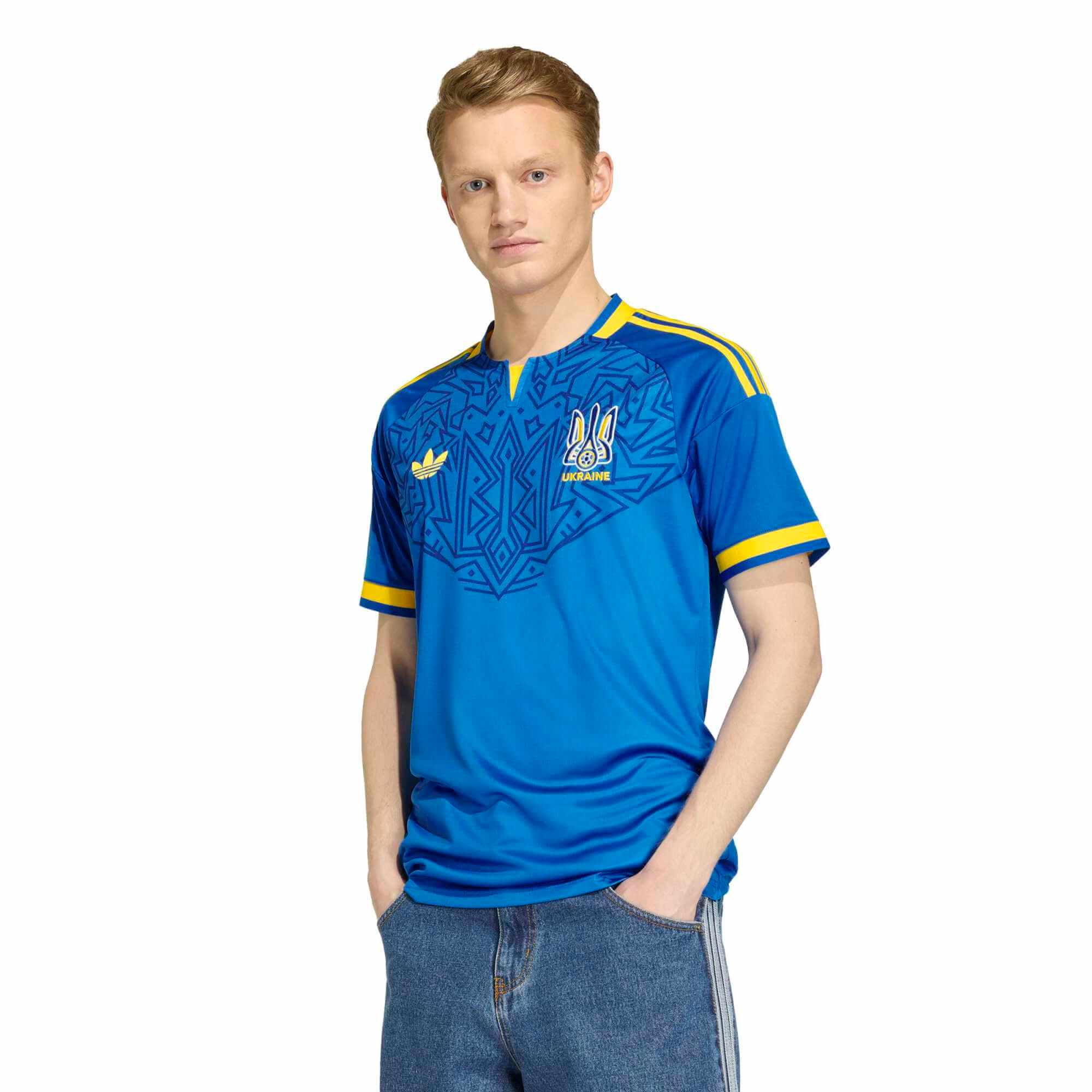 adidas 2026 Ukraine Men's Stadium Away Soccer Jersey 3