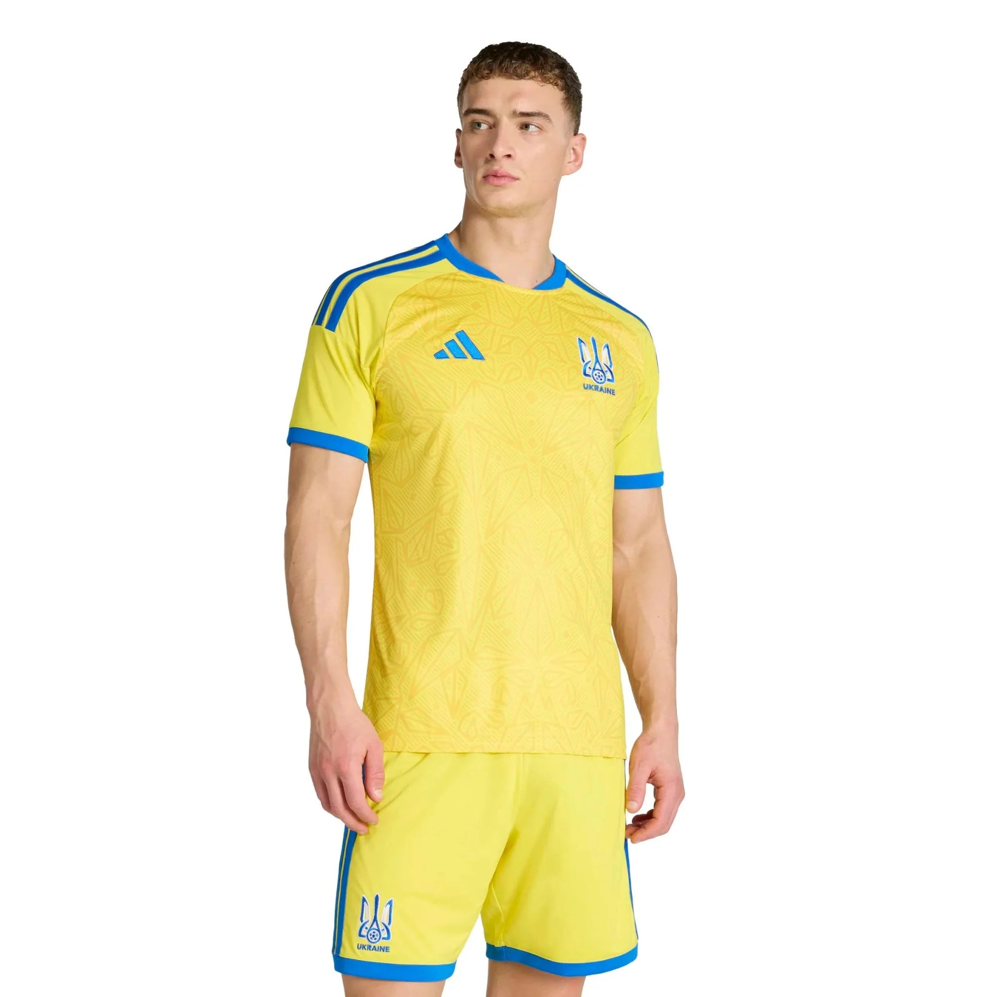 adidas 2026 Ukraine Men's Stadium Home Soccer Jersey 3