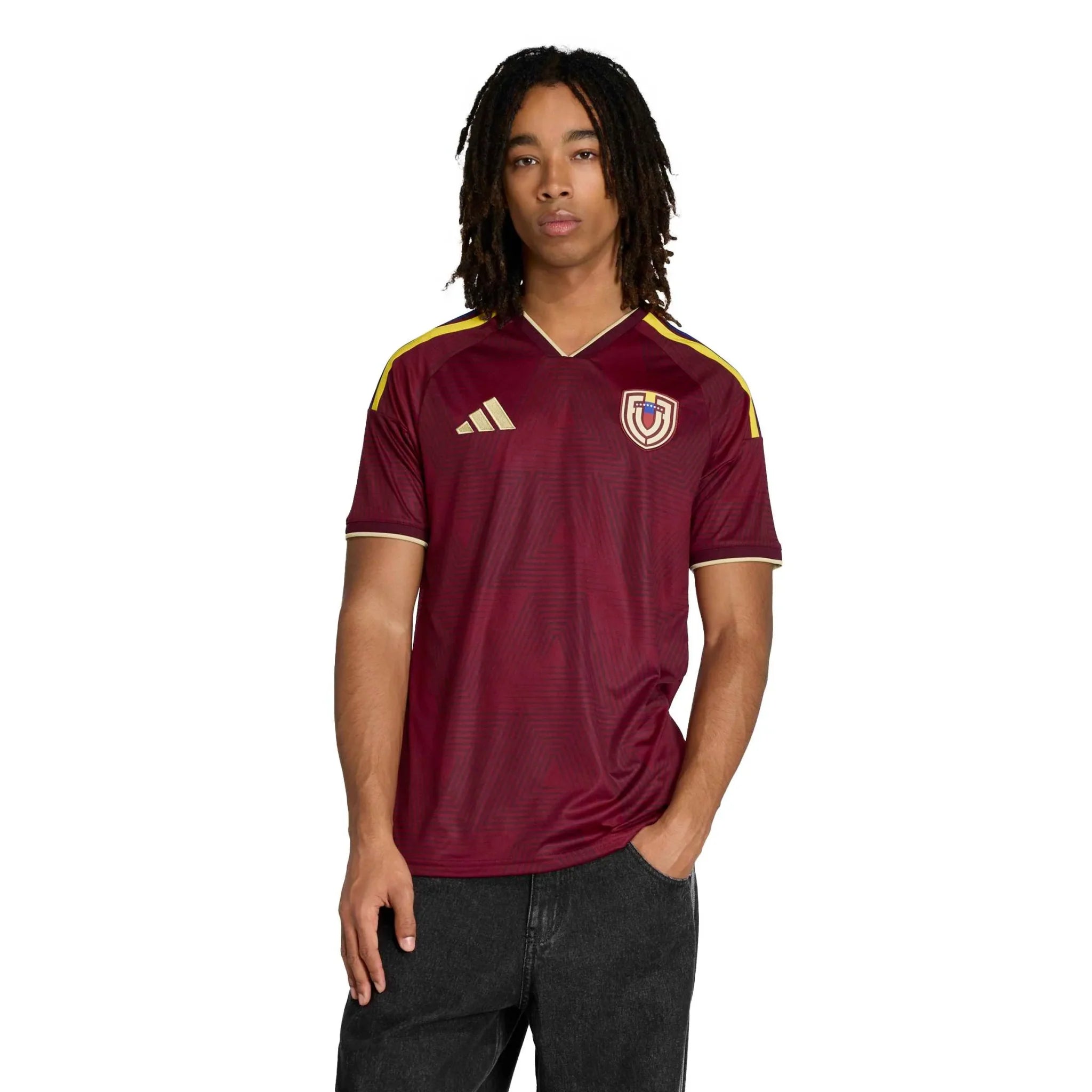 adidas 2026 Venezuela Men's Stadium Home Soccer Jersey 3