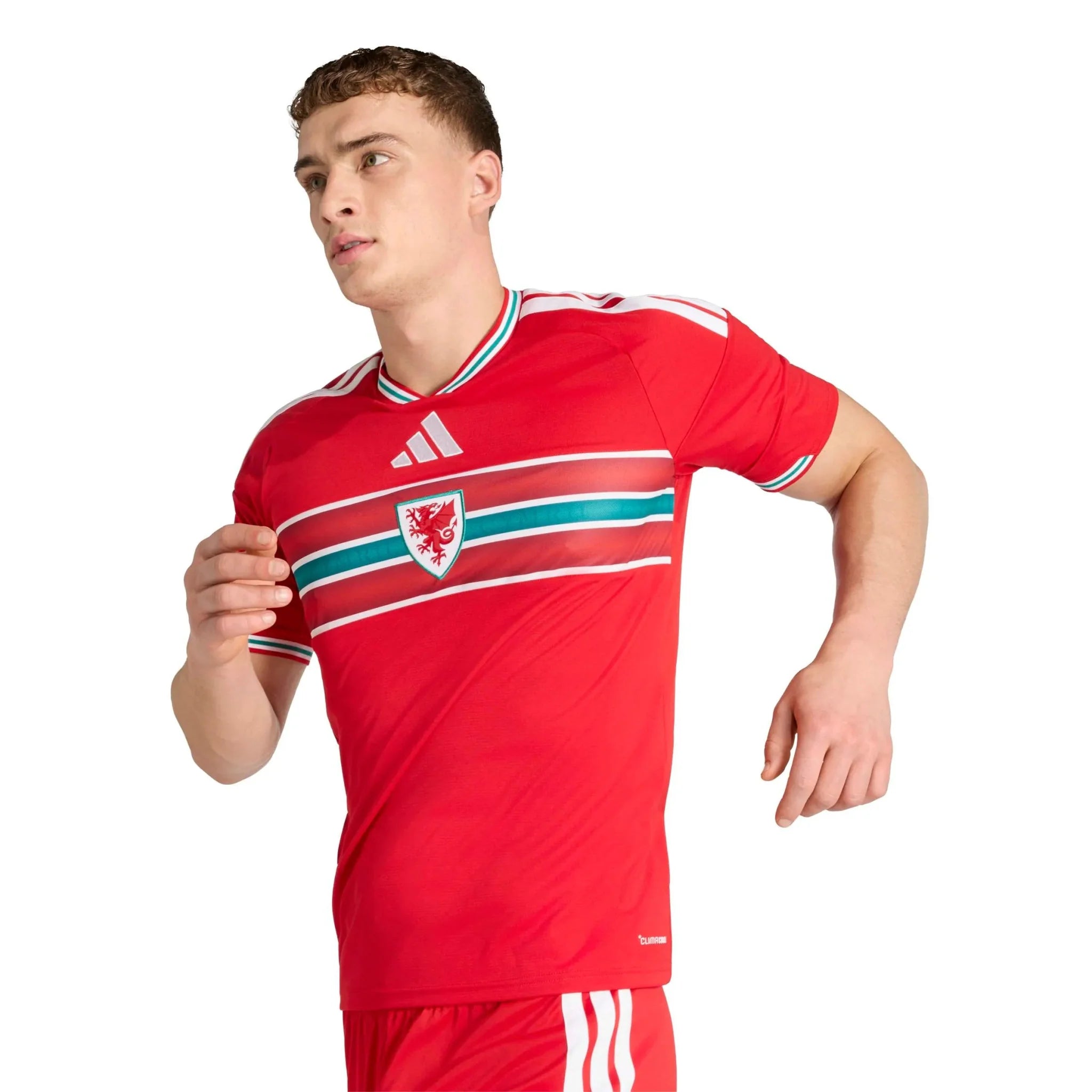 adidas 2026 Wales Men's Stadium Home Soccer Jersey 5