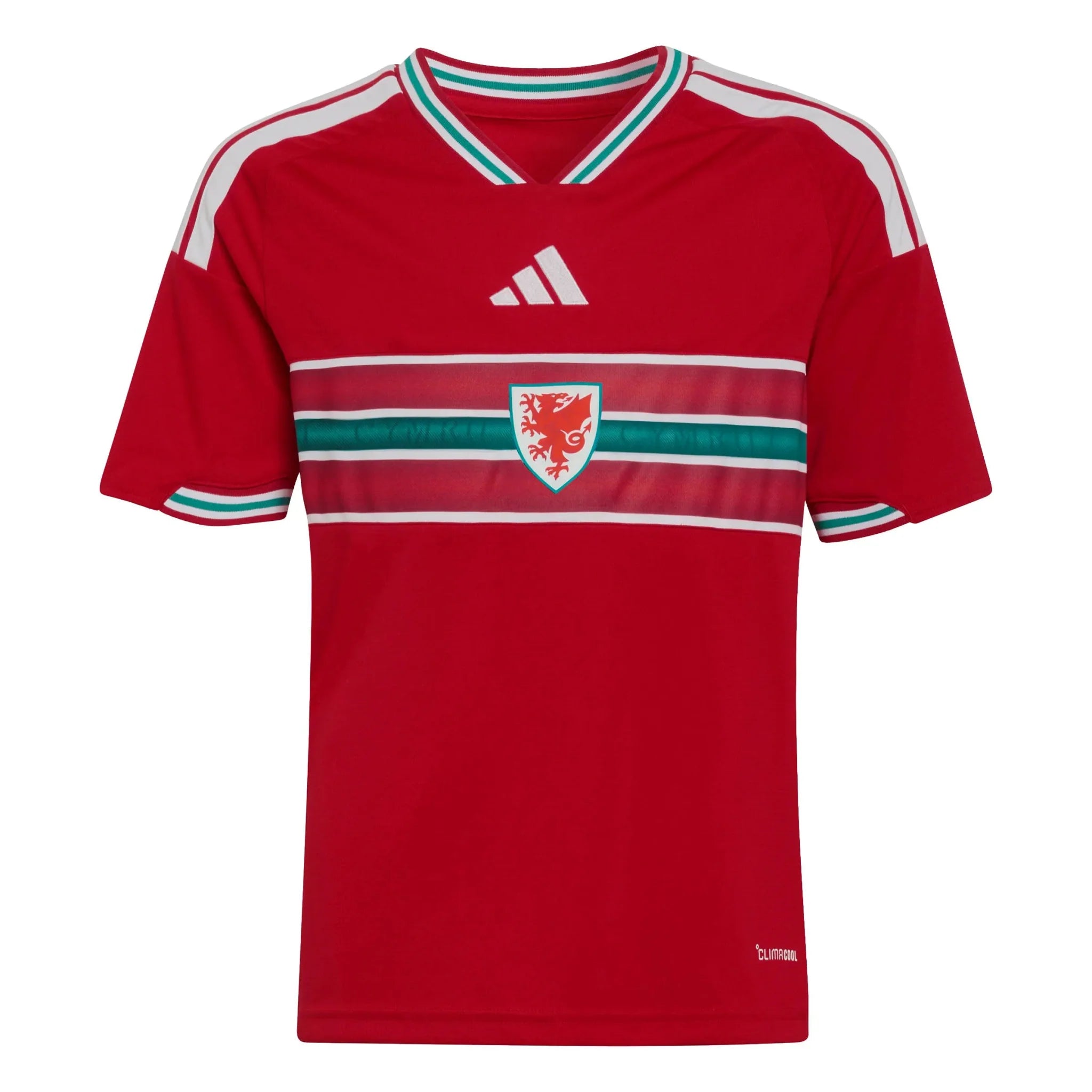 adidas 2026 Wales Youth Stadium Home Soccer Jersey 1