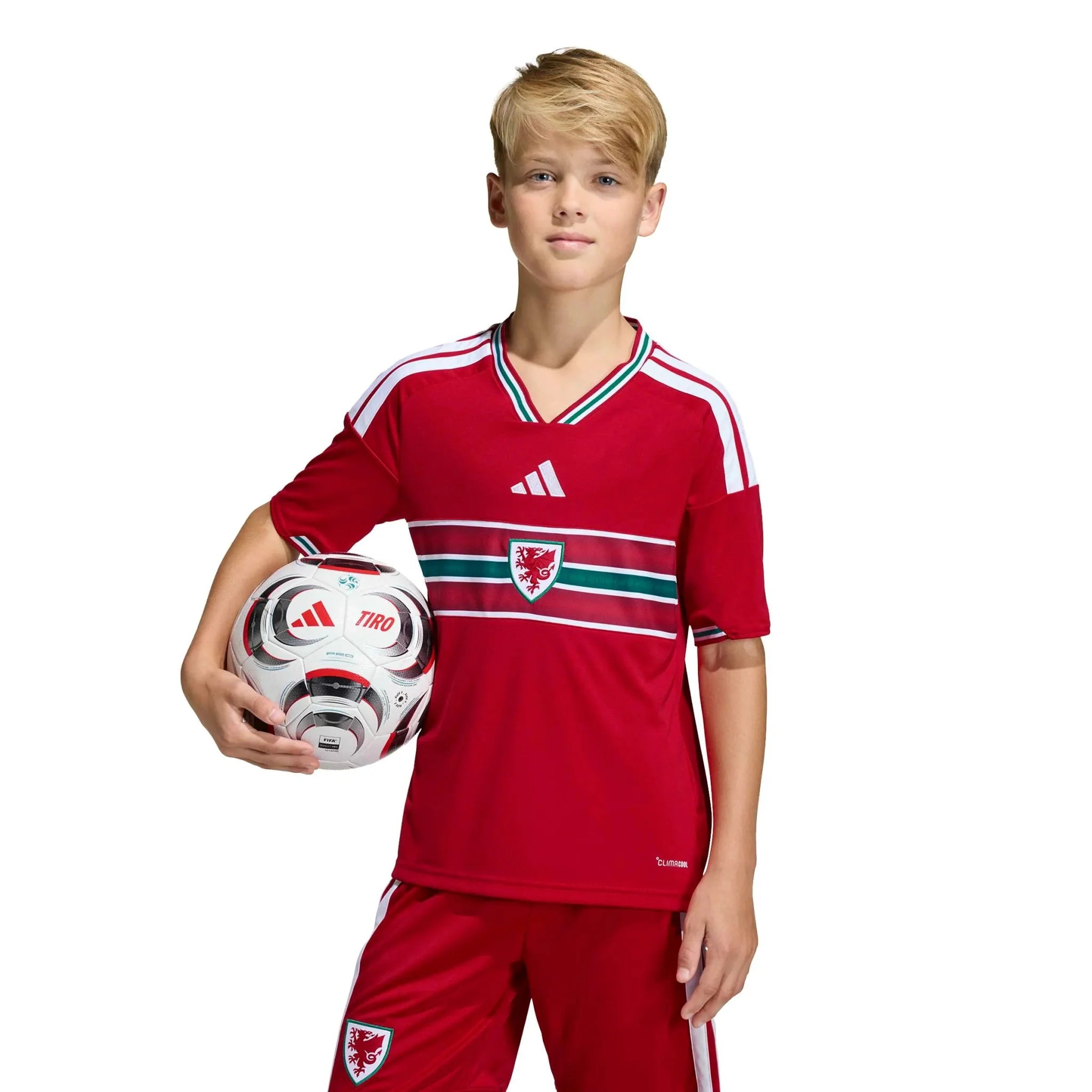 adidas 2026 Wales Youth Stadium Home Soccer Jersey 5
