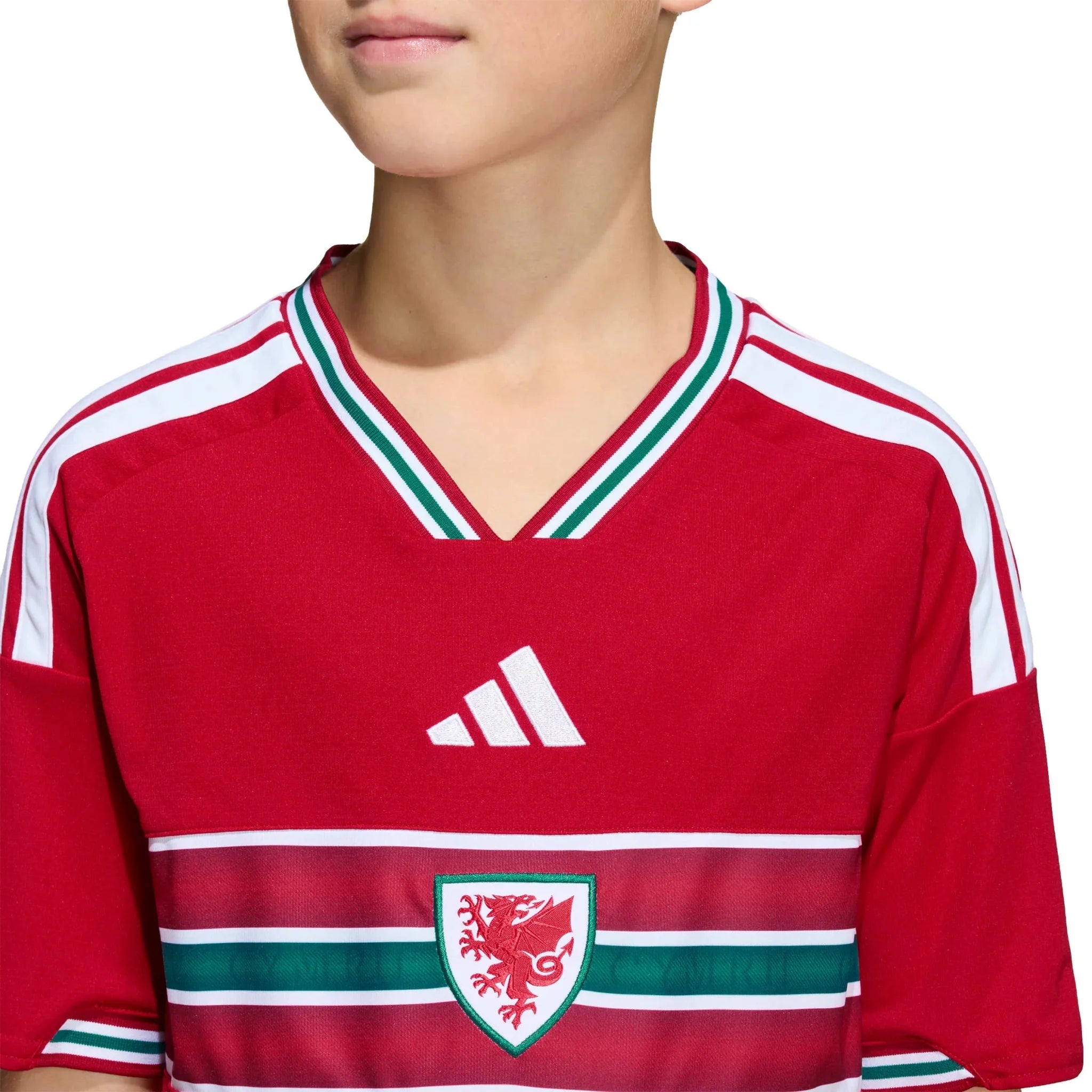 adidas 2026 Wales Youth Stadium Home Soccer Jersey 3
