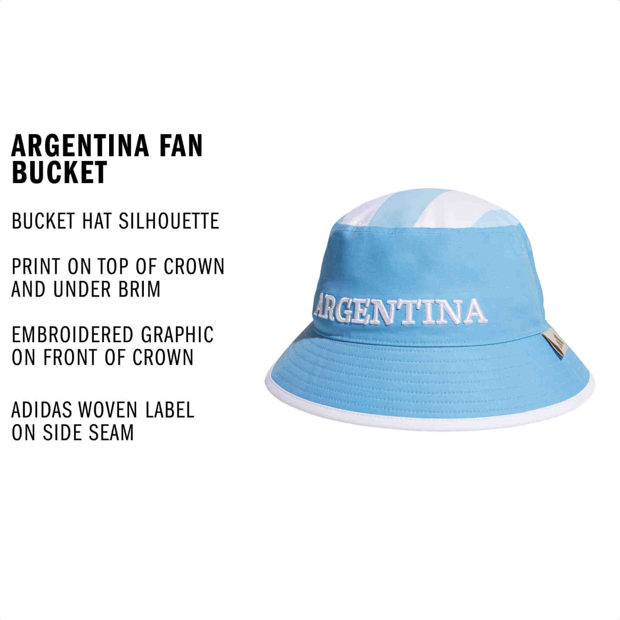 adidas Argentina Men's Fan Bucket Hat 5