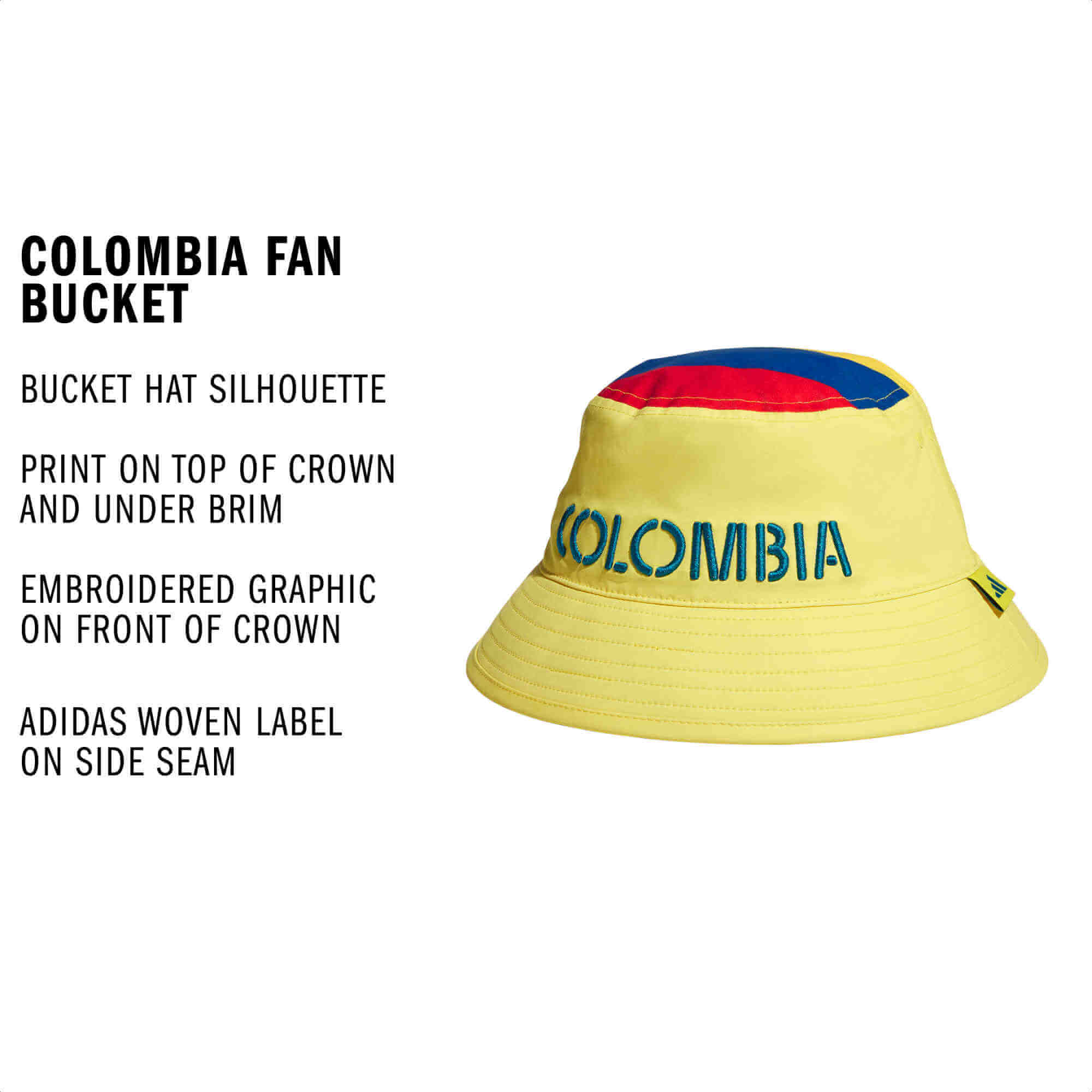 adidas Colombia Men's Fan Bucket Hat 5
