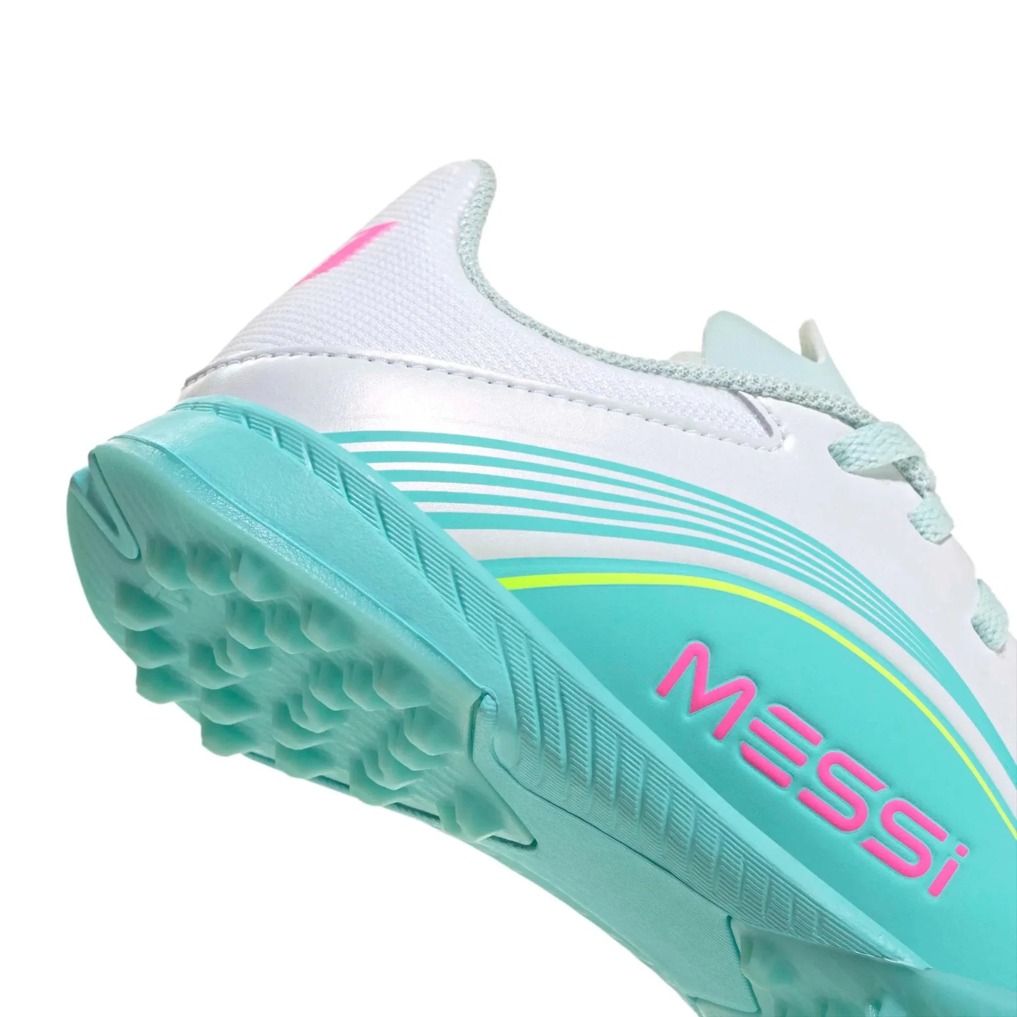 adidas JR F50 Messi League Turf Soccer Shoes - Messi Aurora Radiante Pack (SP26) 8