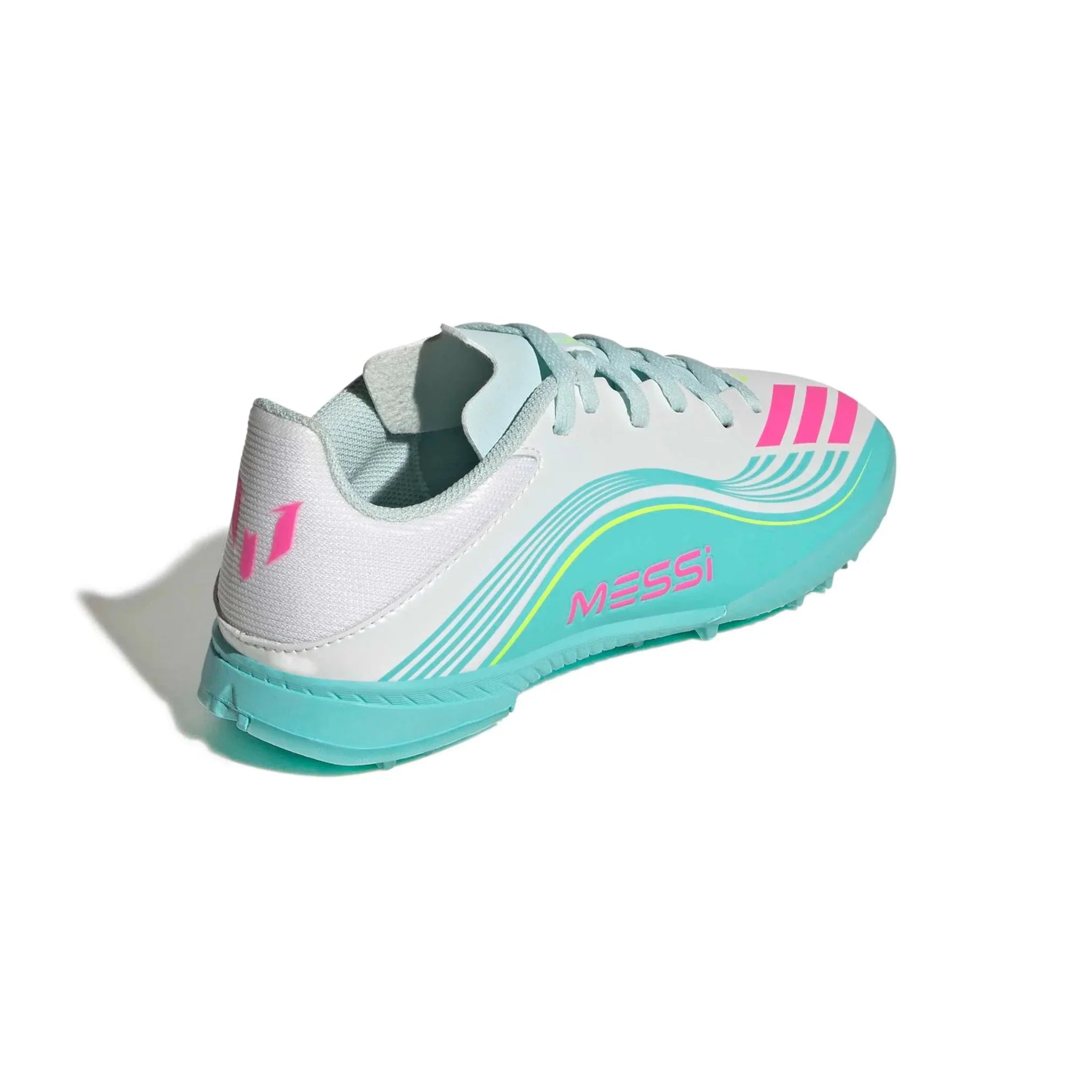 adidas JR F50 Messi League Turf Soccer Shoes - Messi Aurora Radiante Pack (SP26) 4
