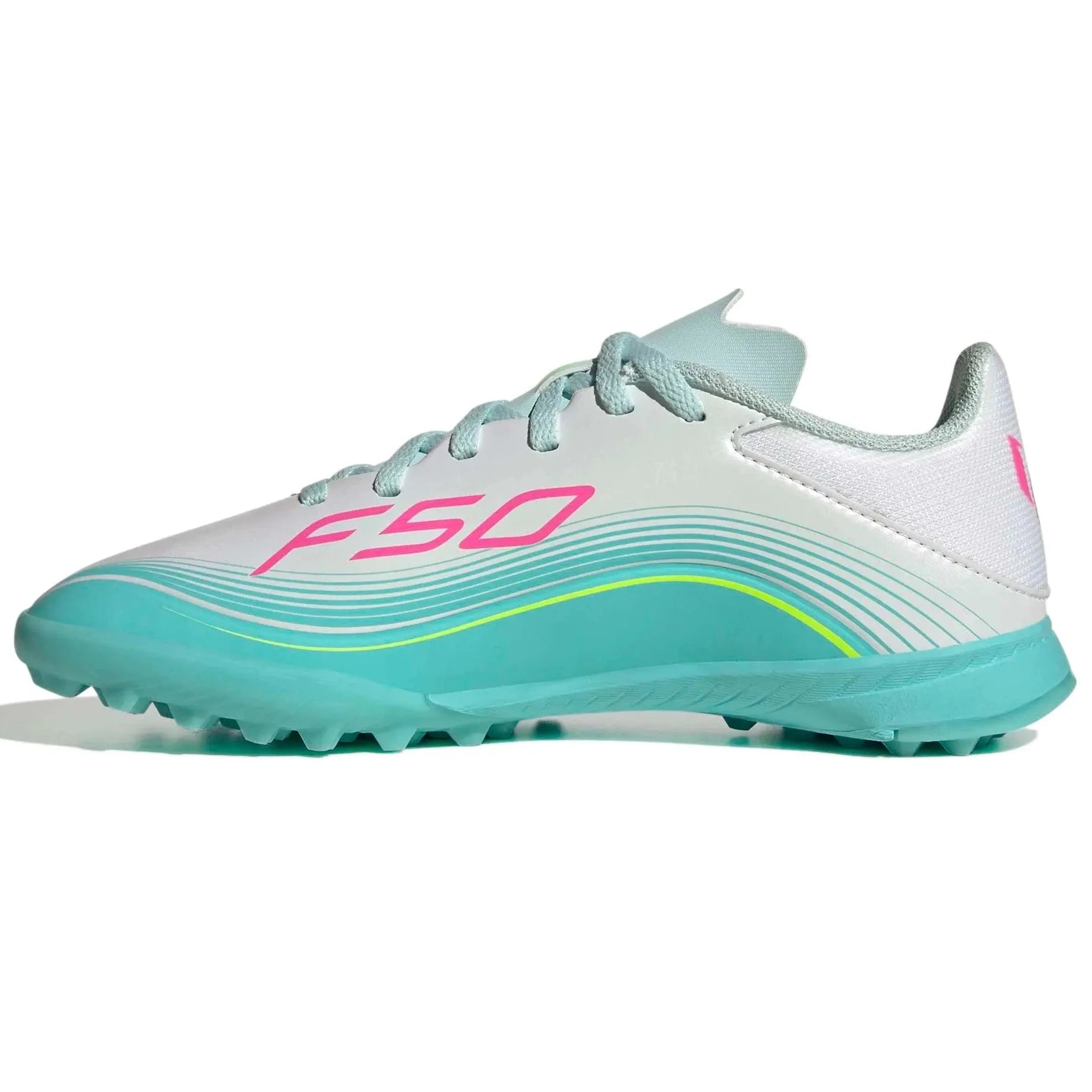 adidas JR F50 Messi League Turf Soccer Shoes - Messi Aurora Radiante Pack (SP26) 2