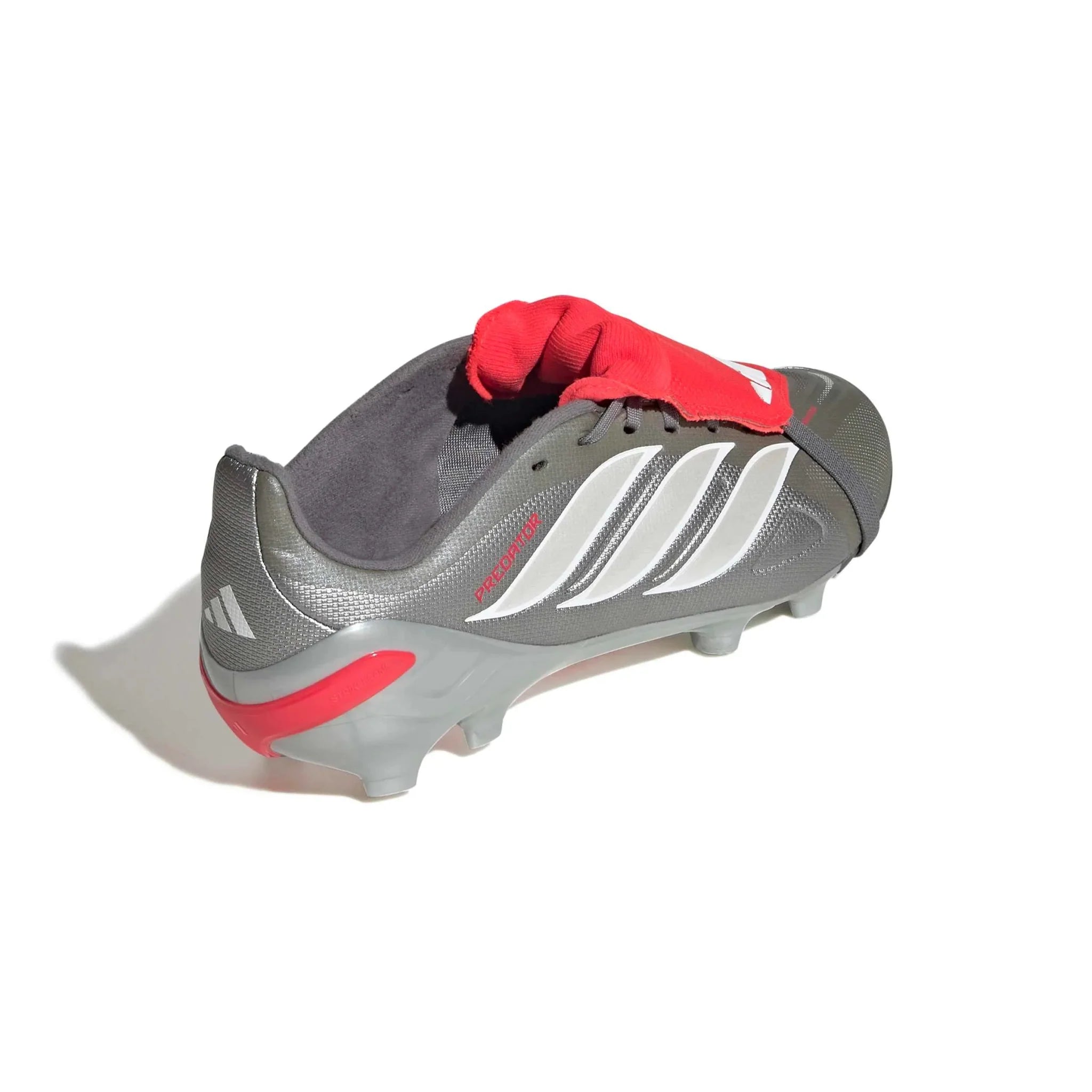 adidas Junior Predator League Fold-Over Tongue Firm Ground Soccer Cleats - Finishers Steel Pack (SP26) 4