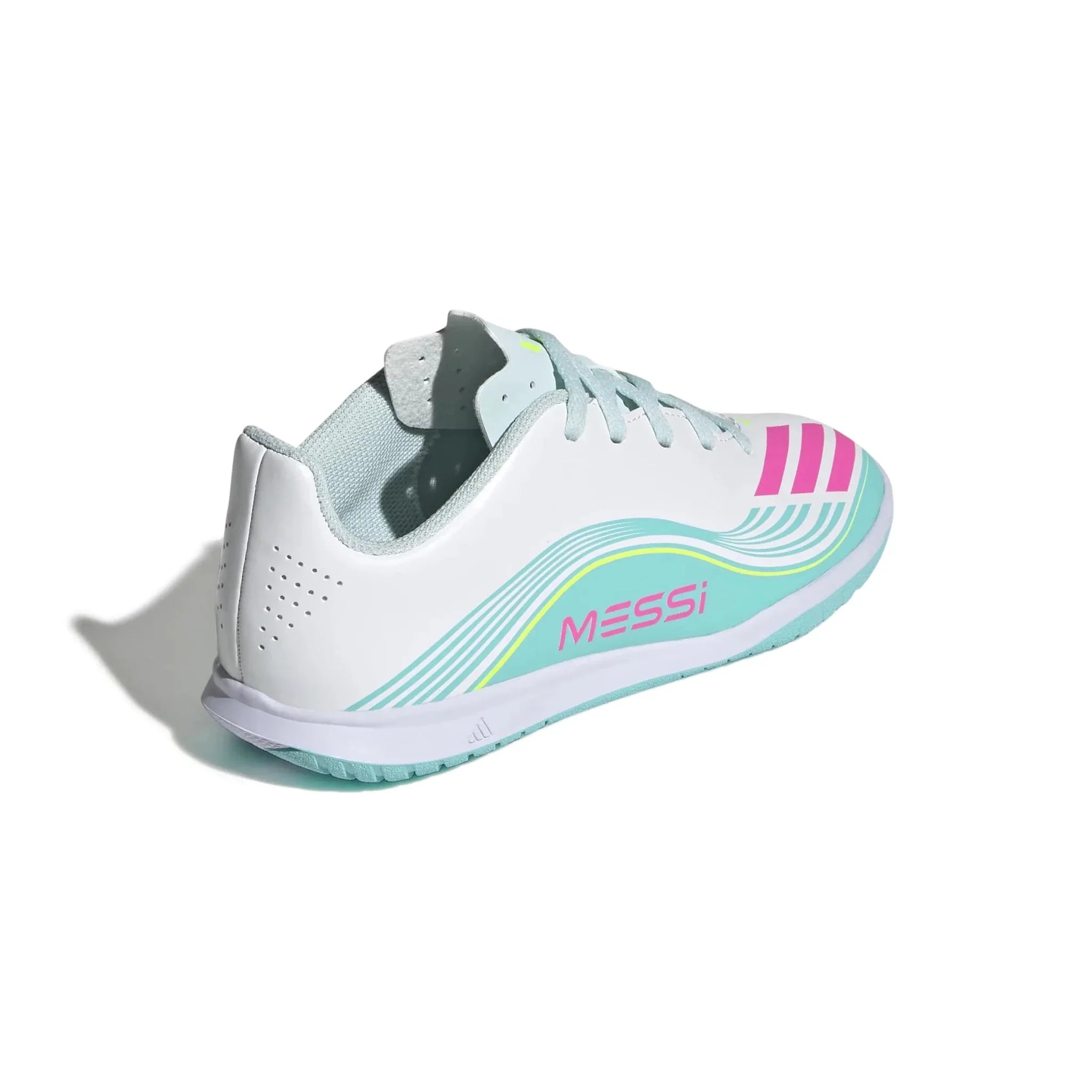 adidas Junior F50 Messi Club Indoor Soccer Shoes - Messi Aurora Radiante Pack (SP26) 4