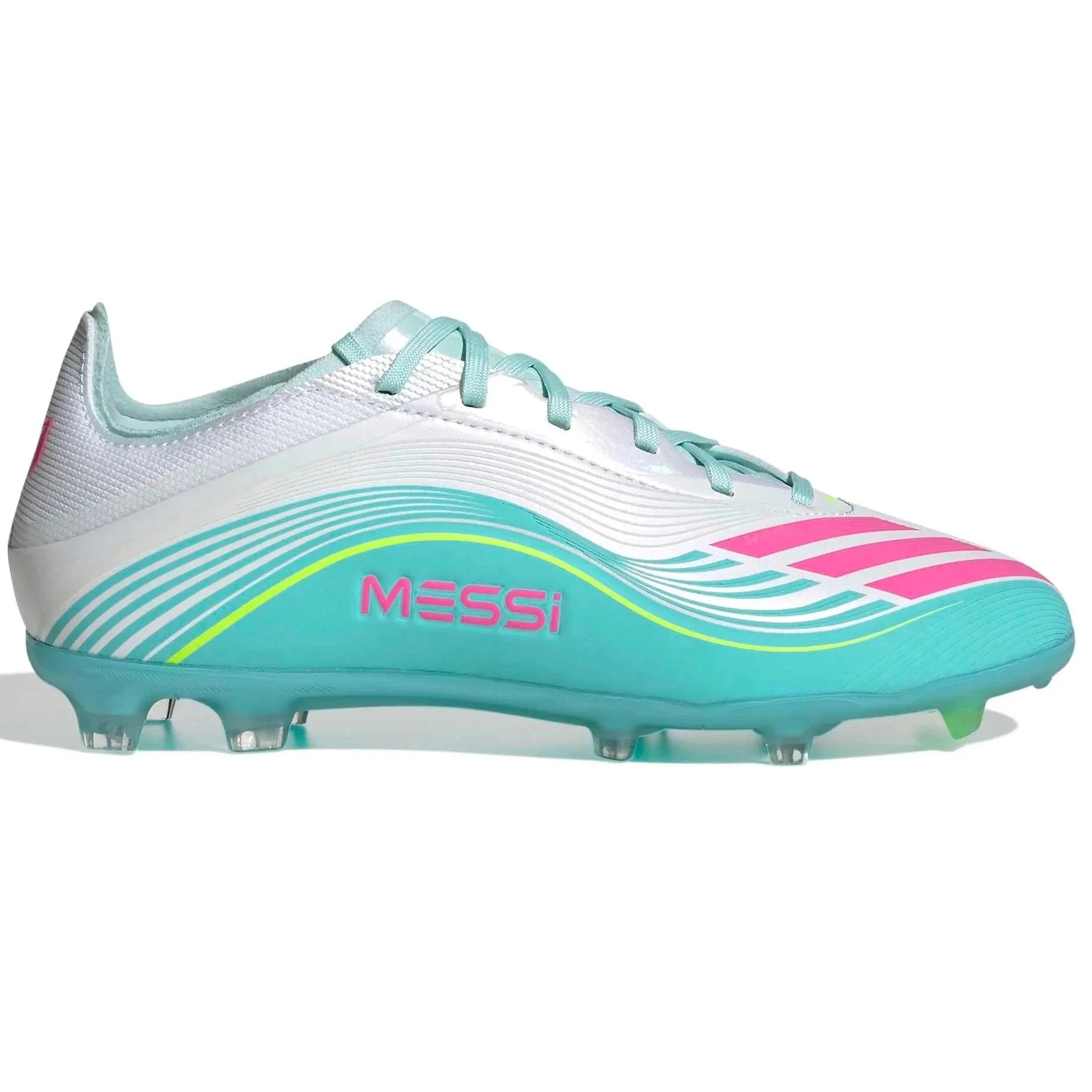 adidas Junior F50 Messi Elite Firm Ground Soccer Cleats - Messi Aurora Radiante Pack (SP26) 1