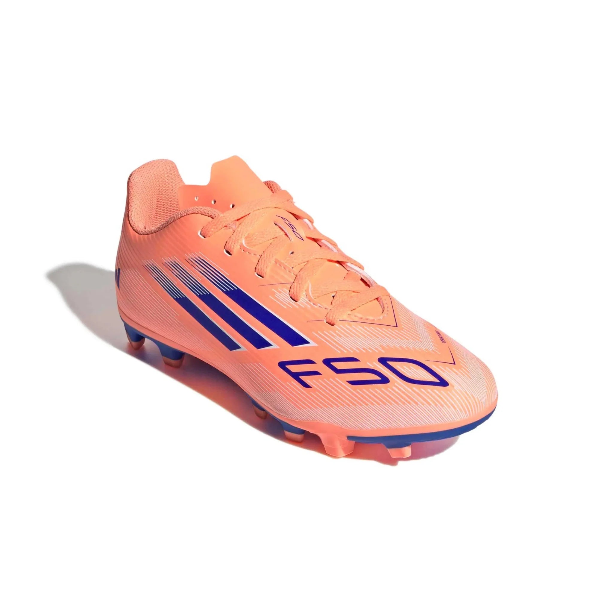 adidas Kids F50 Club Firm/Multi Ground Soccer Cleats - Coral Blaze Pack (FA25) 3