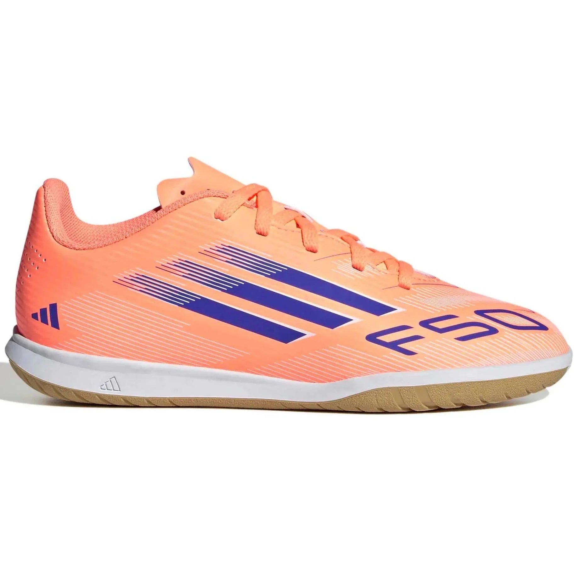 adidas Kids F50 Club Indoor Soccer Shoes - Coral Blaze Pack (FA25) 1