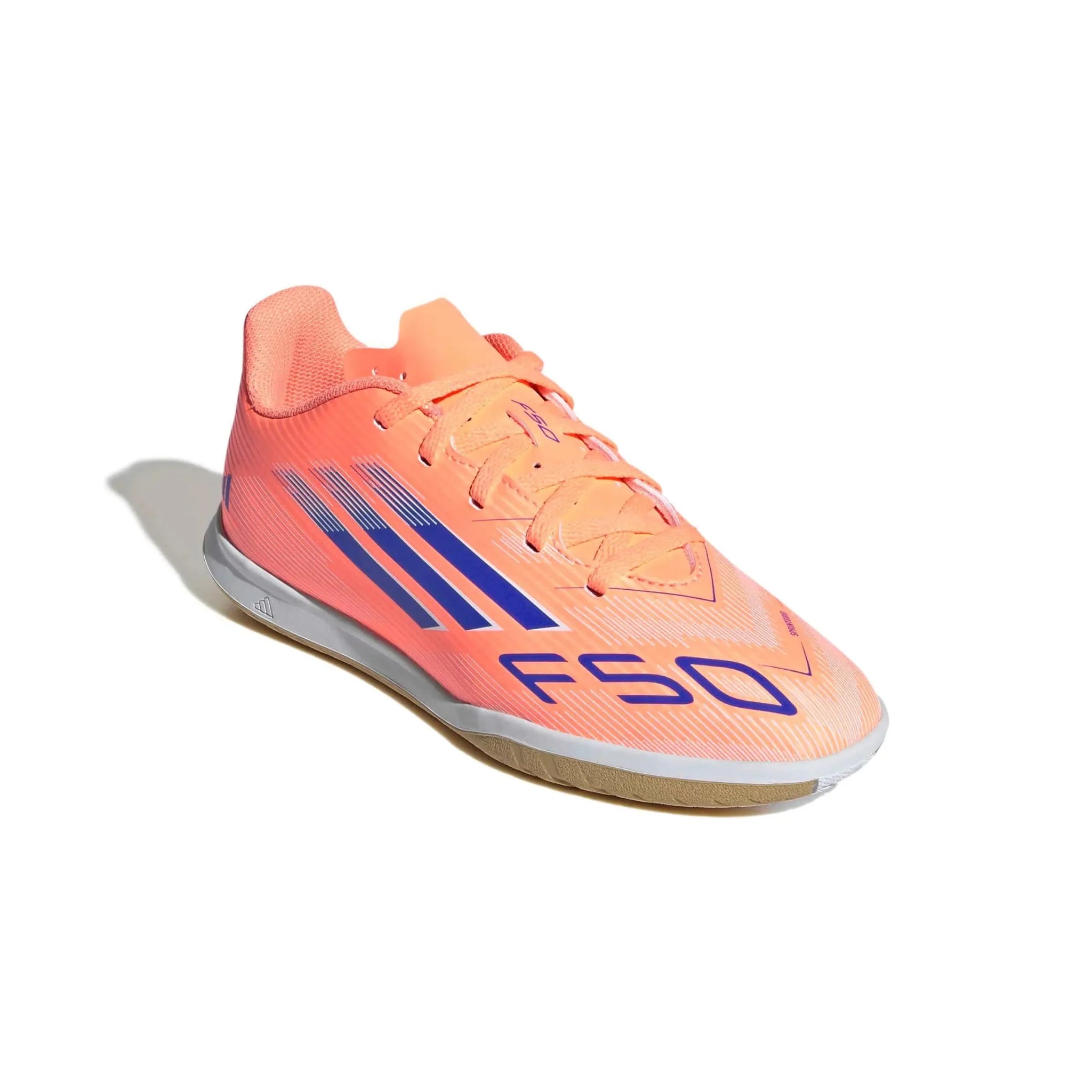 adidas Kids F50 Club Indoor Soccer Shoes - Coral Blaze Pack (FA25) 3