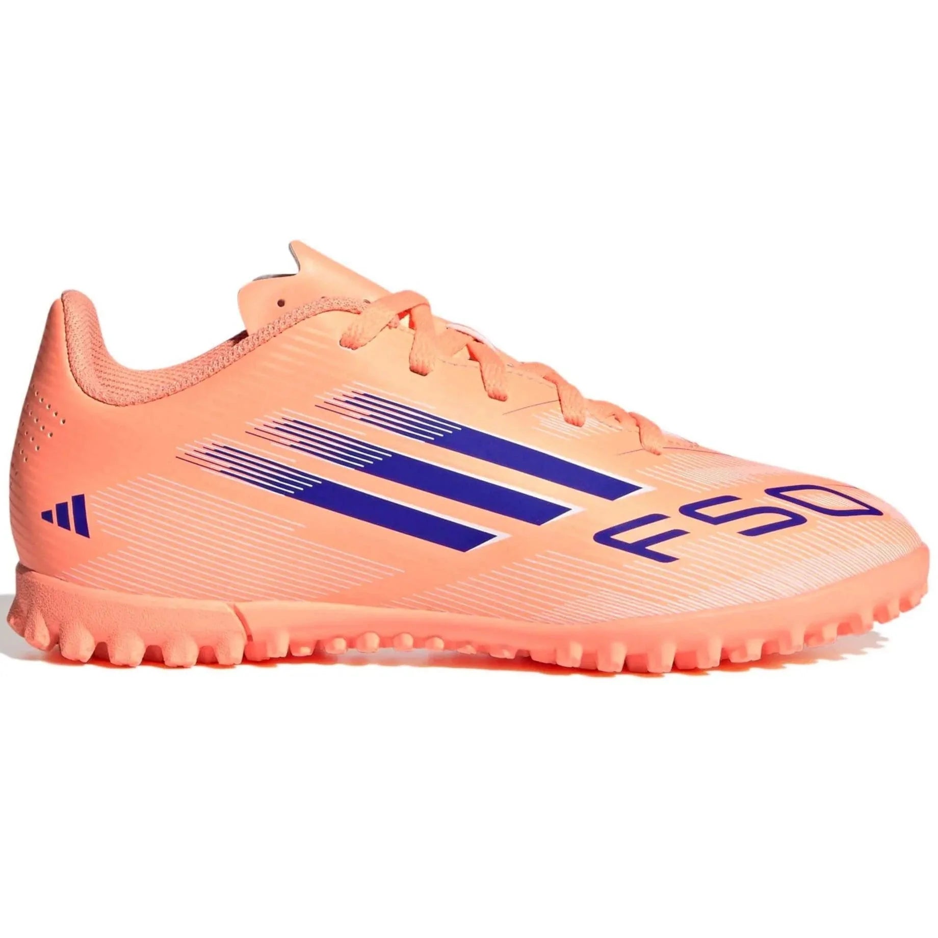adidas Kids F50 Club Turf Soccer Shoes - Coral Blaze Pack (FA25) 1