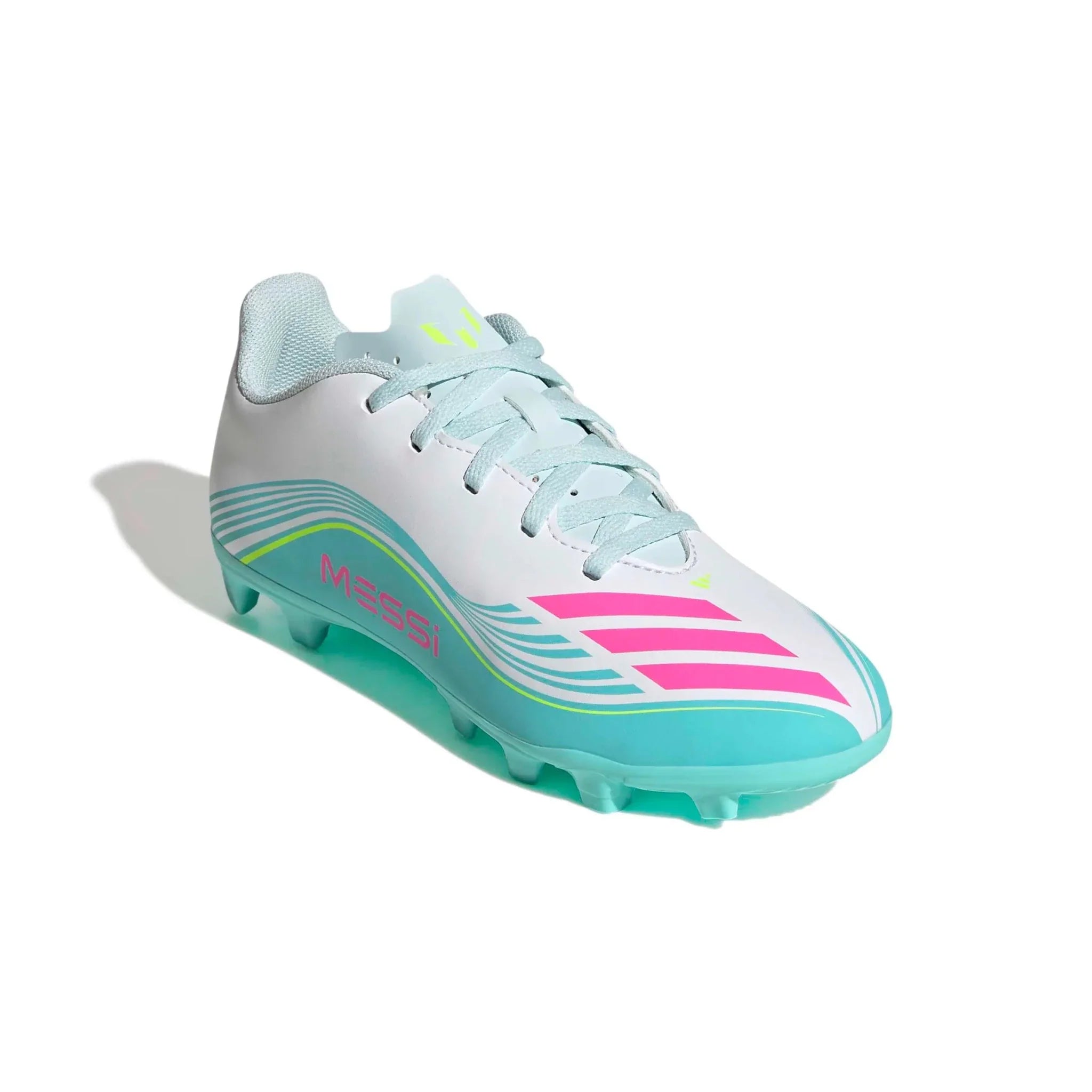 adidas Kids F50 Messi Club Firm/Multi Ground Soccer Cleats - Messi Aurora Radiante Pack (SP26) 3