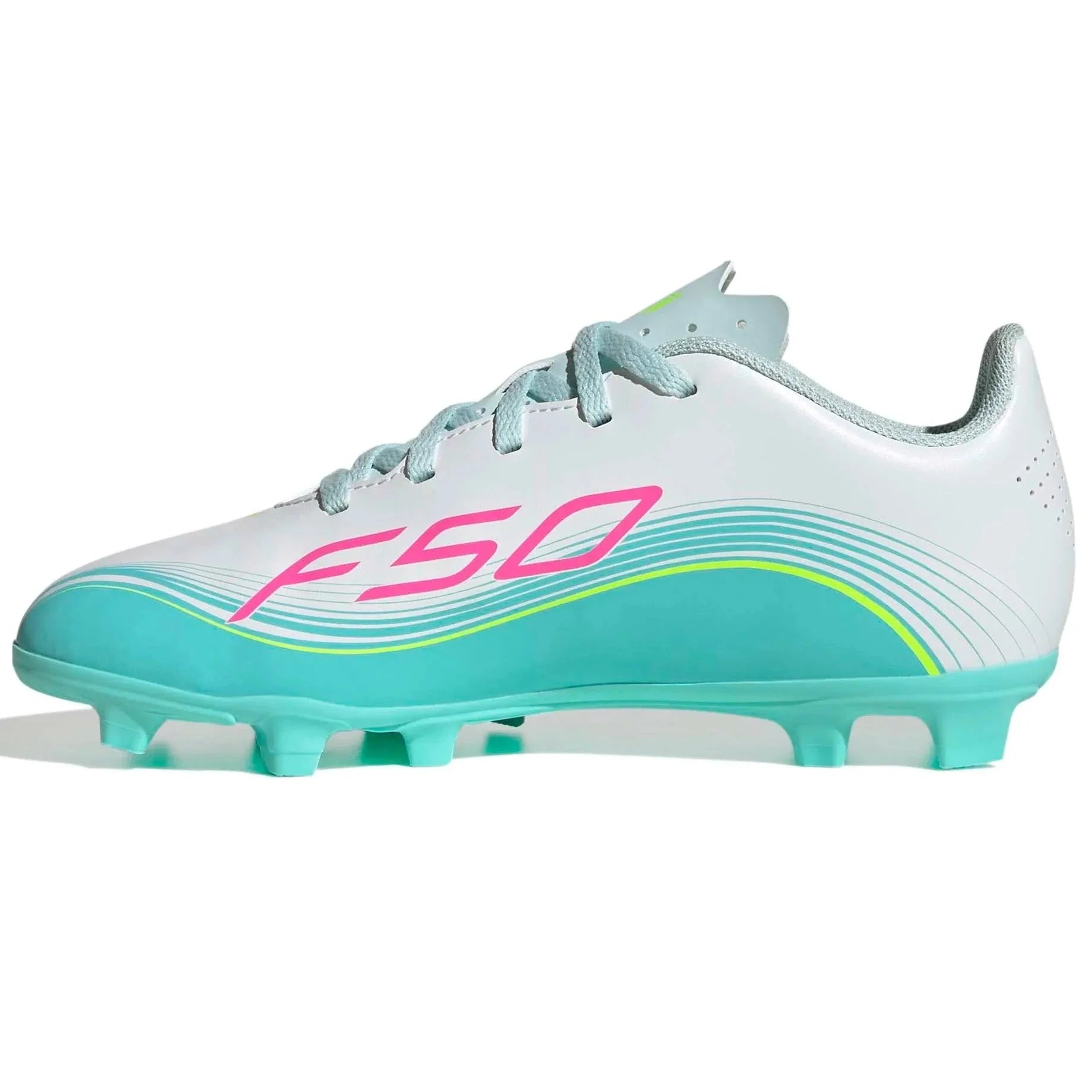 adidas Kids F50 Messi Club Firm/Multi Ground Soccer Cleats - Messi Aurora Radiante Pack (SP26) 2