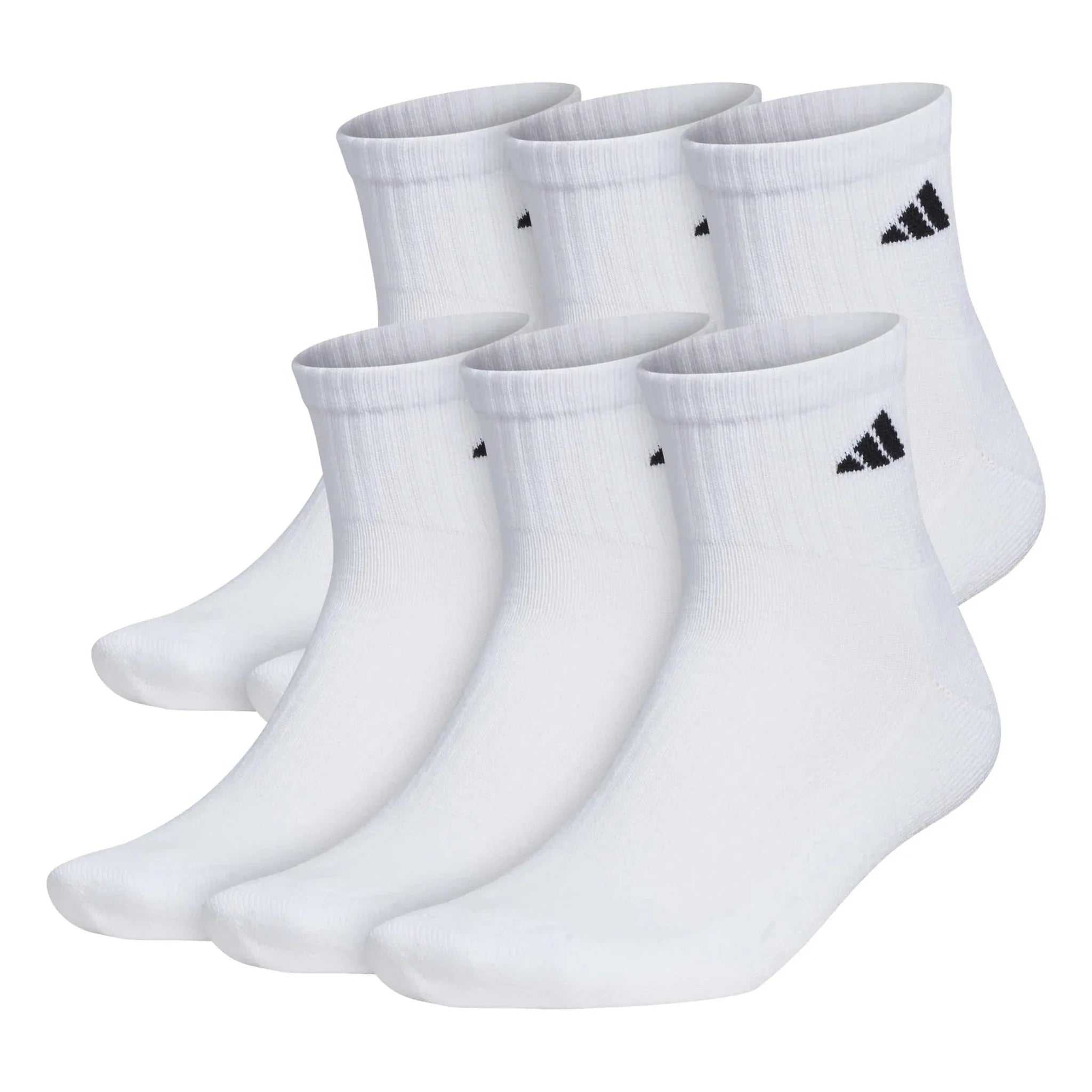 adidas Men's Athletic Cushioned 6-Pack Quarter Socks 1