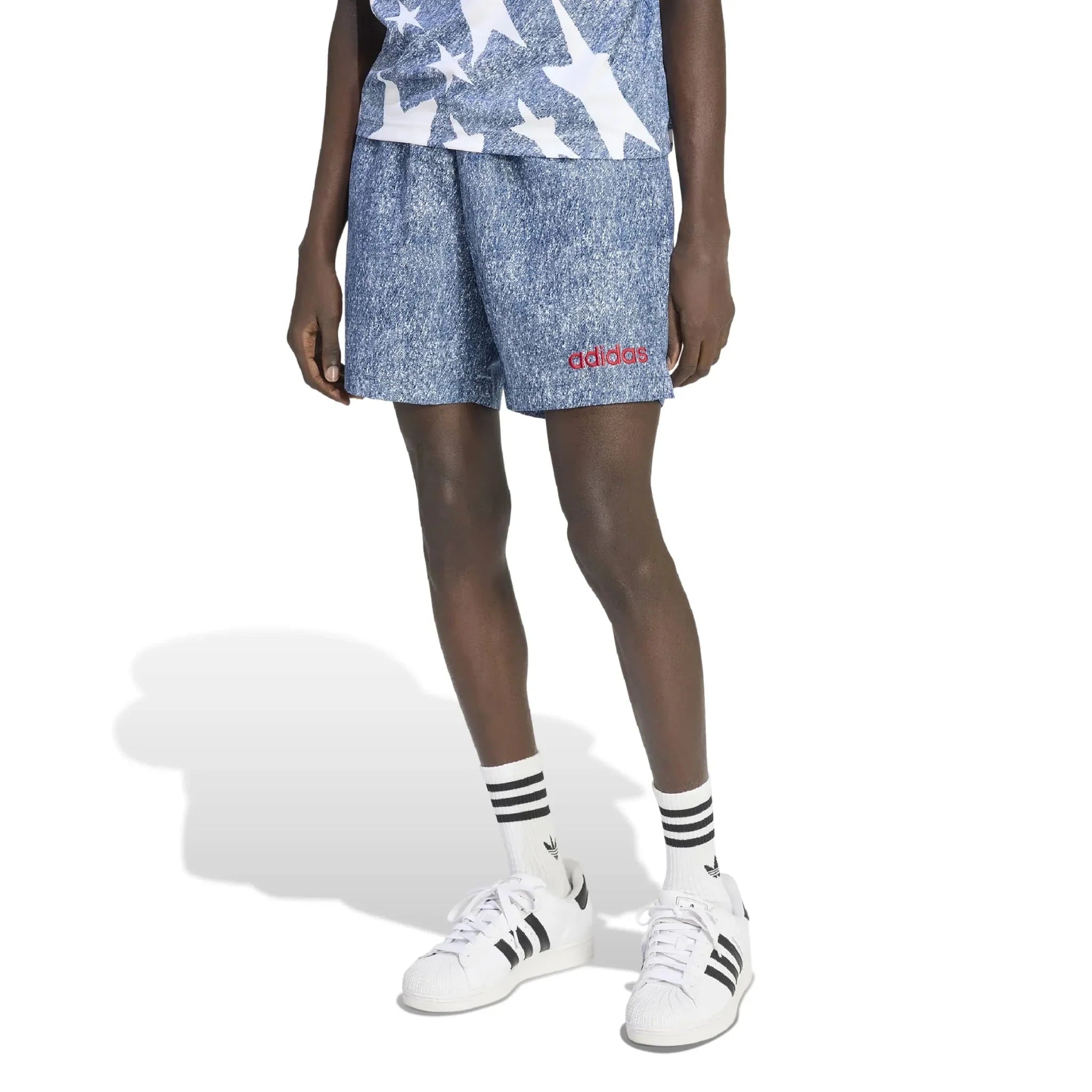 adidas USA Men's Denim Graphic Shorts 2