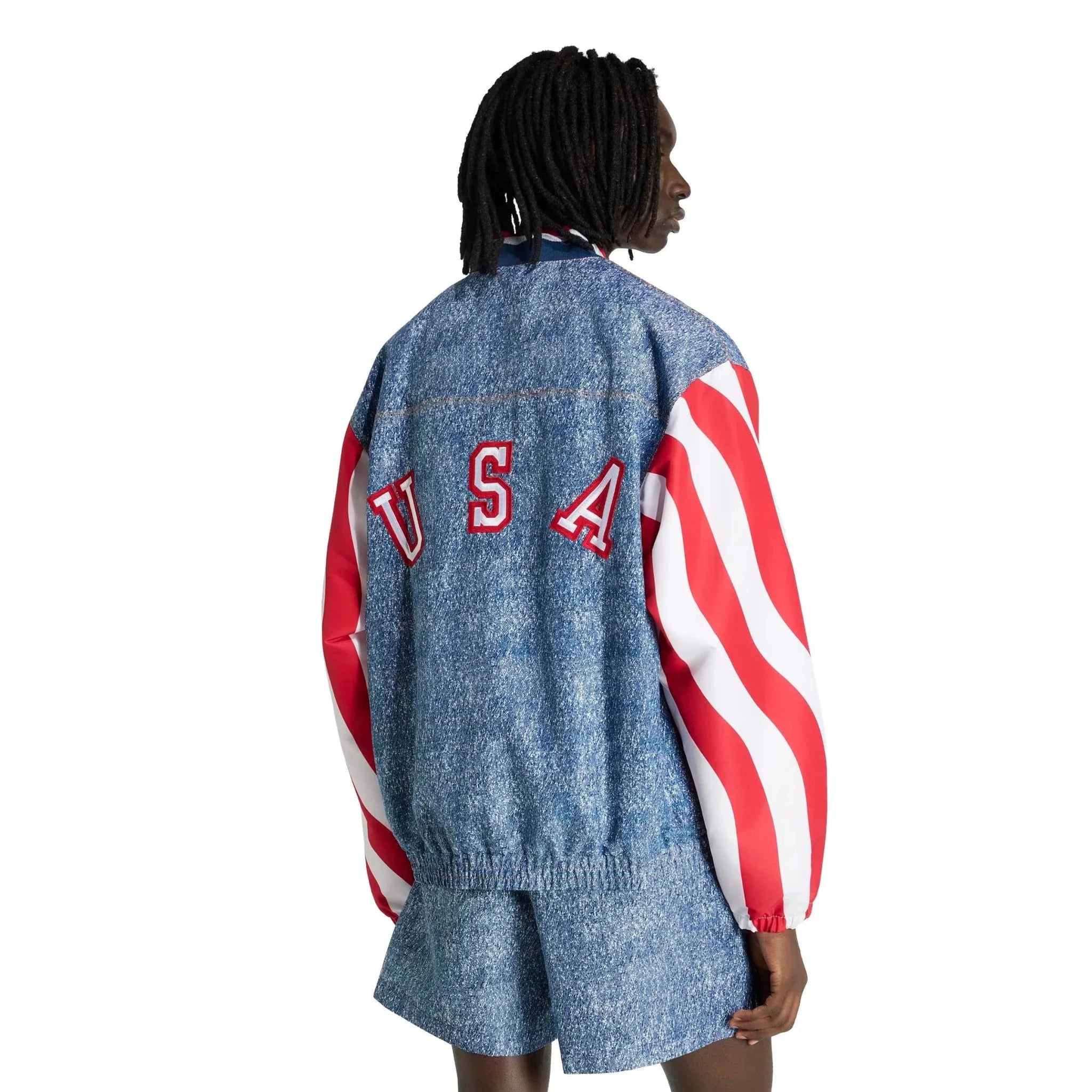 adidas USA Men's Denim Graphic Track Top 3