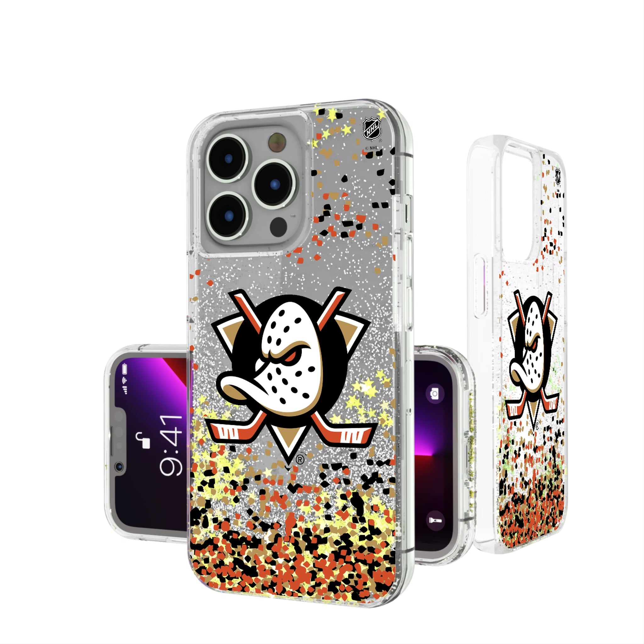 Anaheim Ducks Confetti Glitter Phone Case 13
