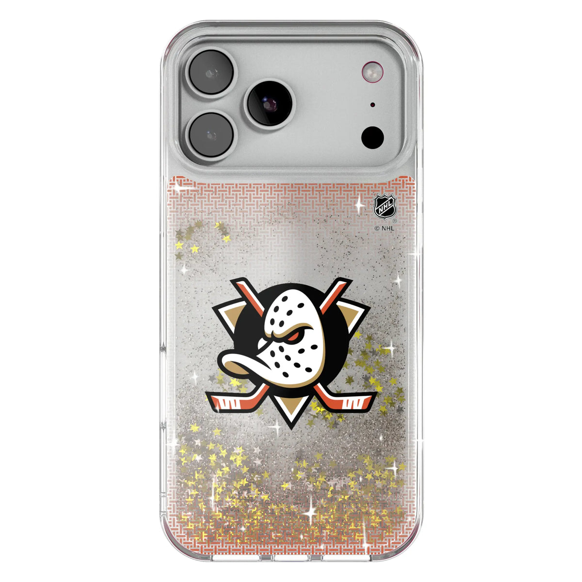 Anaheim Ducks Linen Glitter Phone Case 19