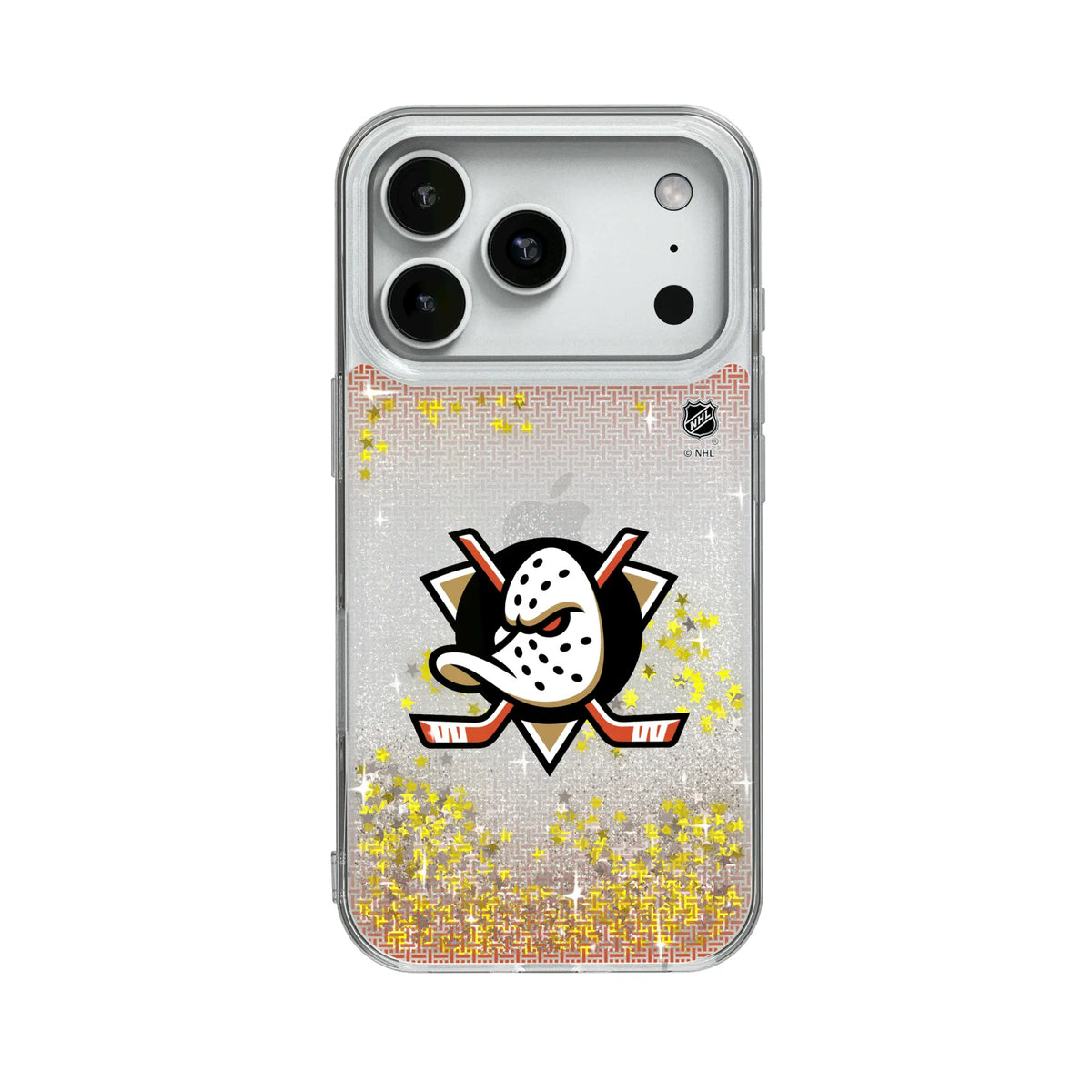 Anaheim Ducks Linen Glitter Phone Case 18