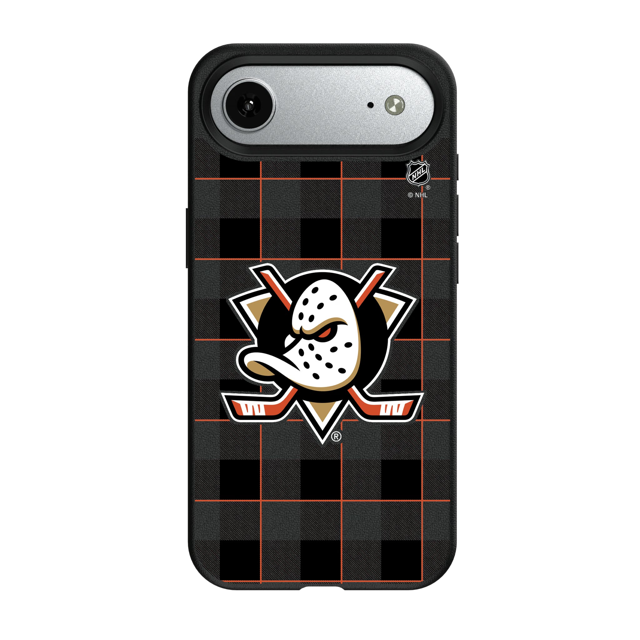 Anaheim Ducks Plaid MagSafe Compatible Phone Case for Apple iPhone 8