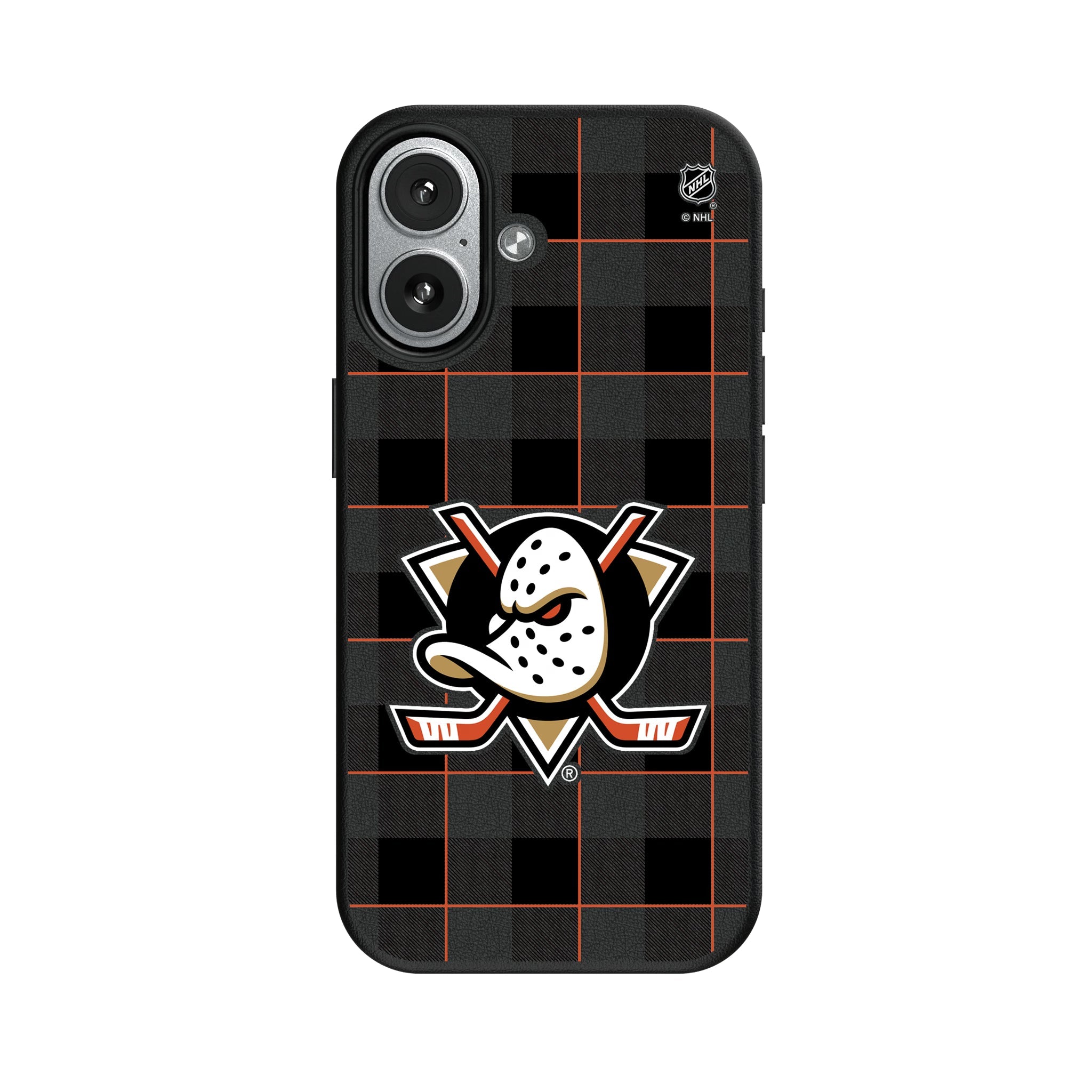 Anaheim Ducks Plaid MagSafe Compatible Phone Case for Apple iPhone 7