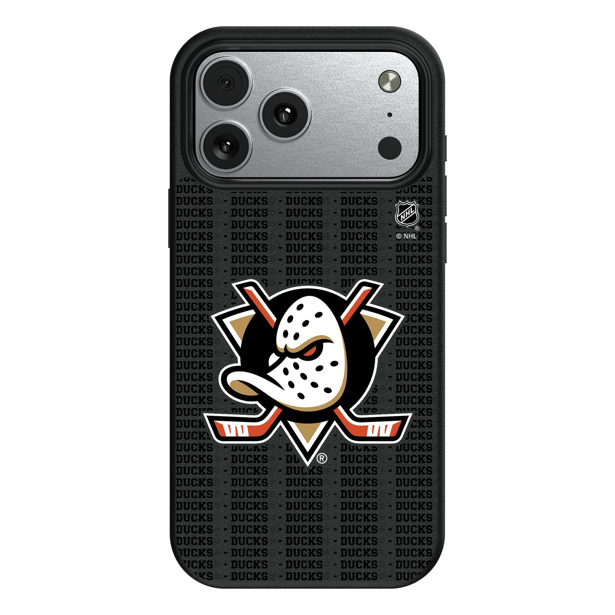 Anaheim Ducks Text Backdrop MagSafe Compatible Phone Case for Apple iPhone 10