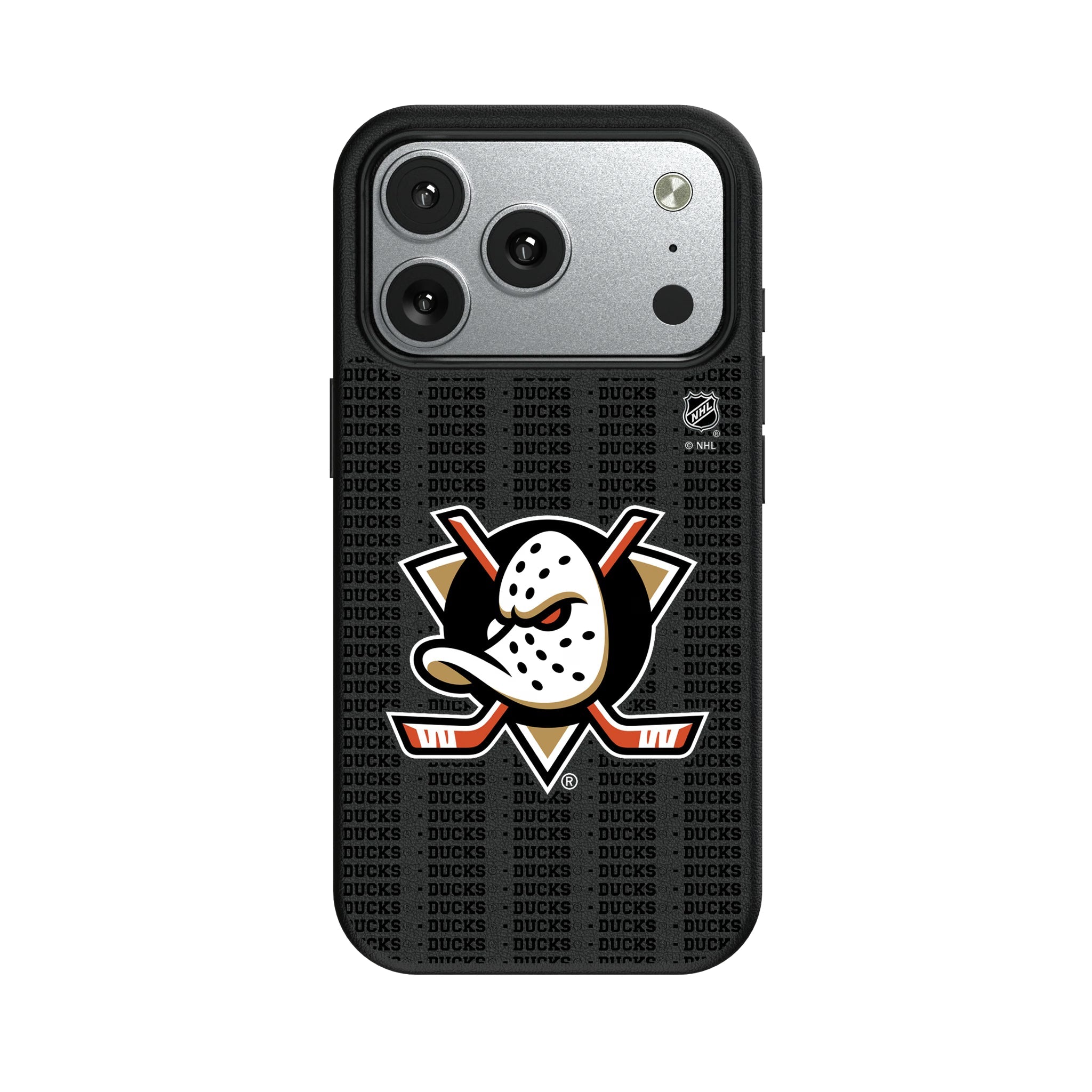 Anaheim Ducks Text Backdrop MagSafe Compatible Phone Case for Apple iPhone 9