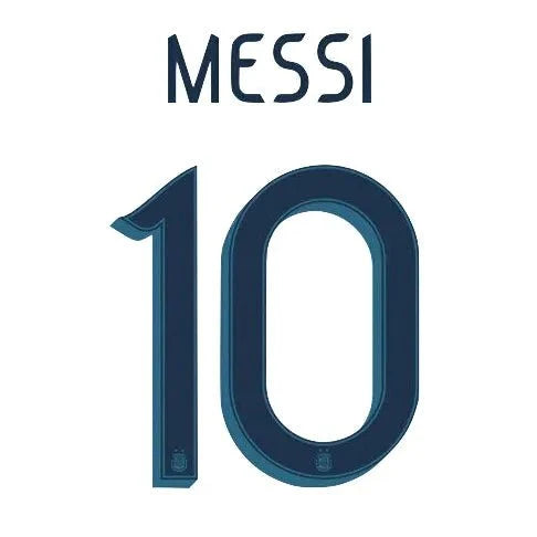 Argentina 2019/20 Home Youth Messi #10 Jersey Name Set 1